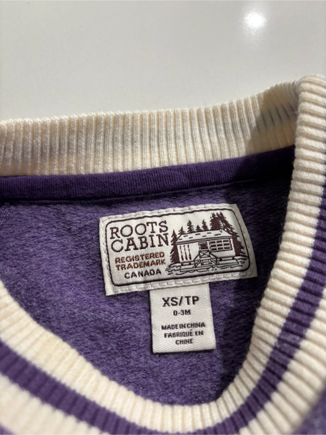 Roots Cabin Purple Sweatshirt 0-3M - photo 3