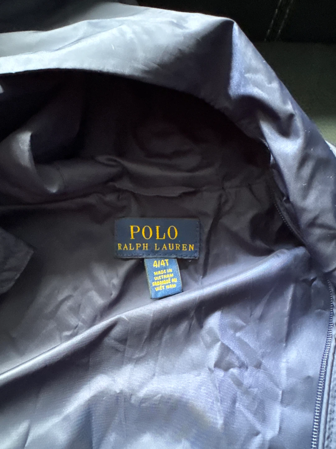 Navy Blue Polo Ralph Lauren Hooded Jacket 4T - photo 2
