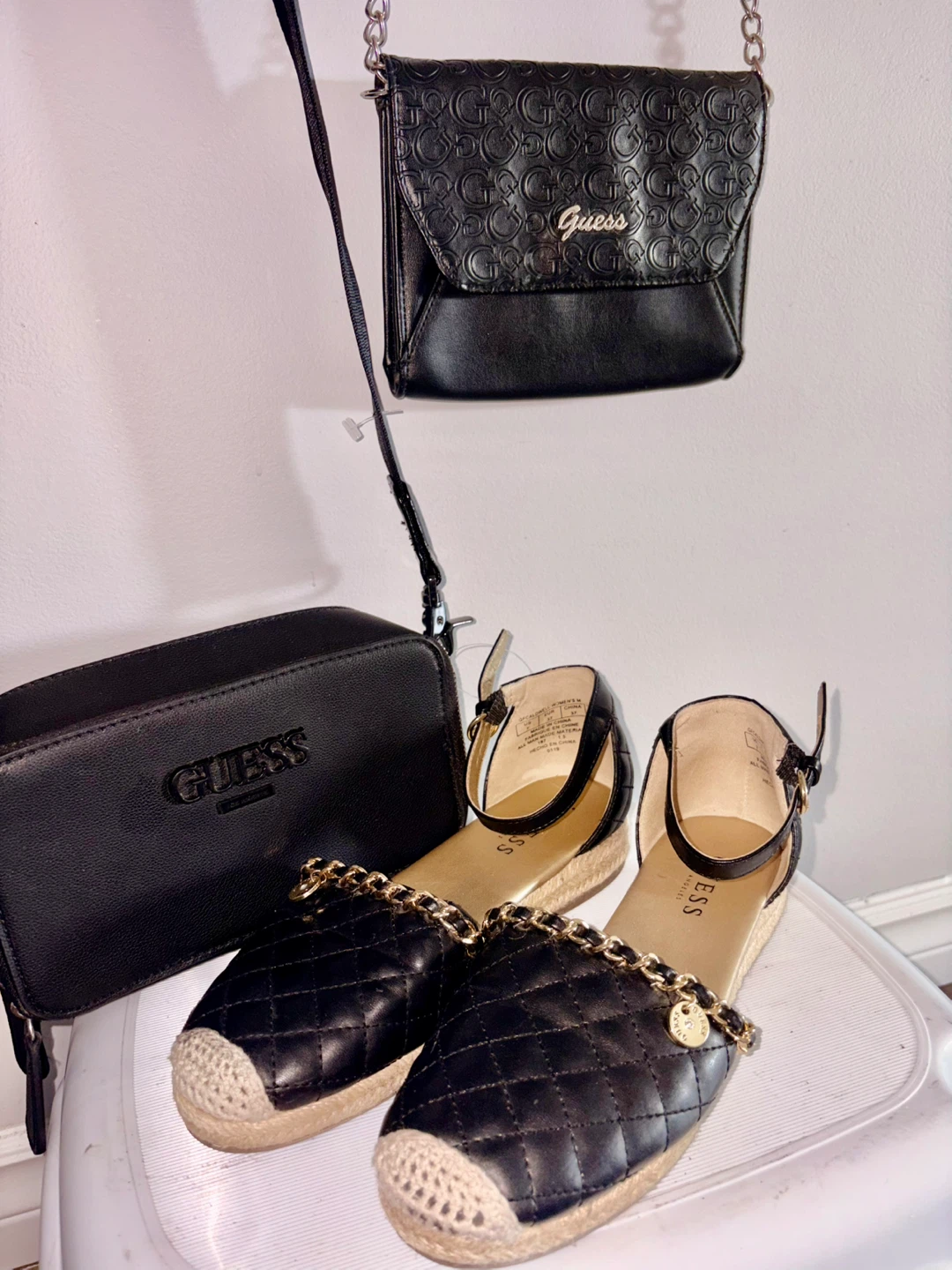 Take all 3 GUESS sandals and 2 crossbody for $35!! - photo 2