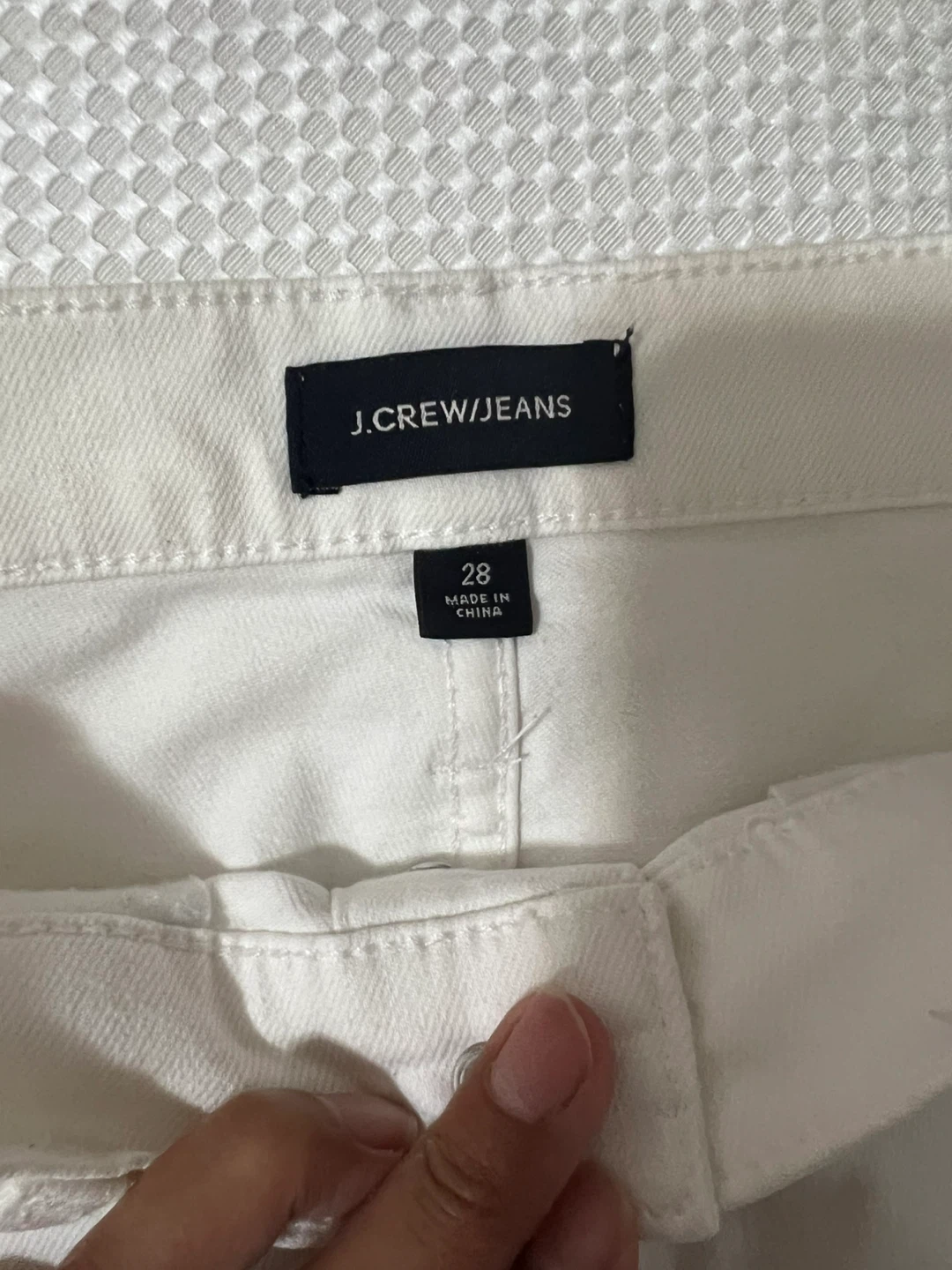 J. Crew White Denim Button-Front Mini Skirt Size 28 - photo 3