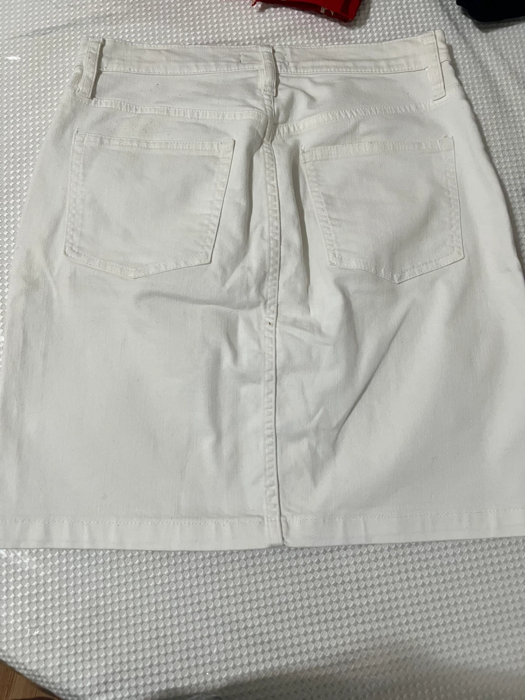 J. Crew White Denim Button-Front Mini Skirt Size 28 - photo 2