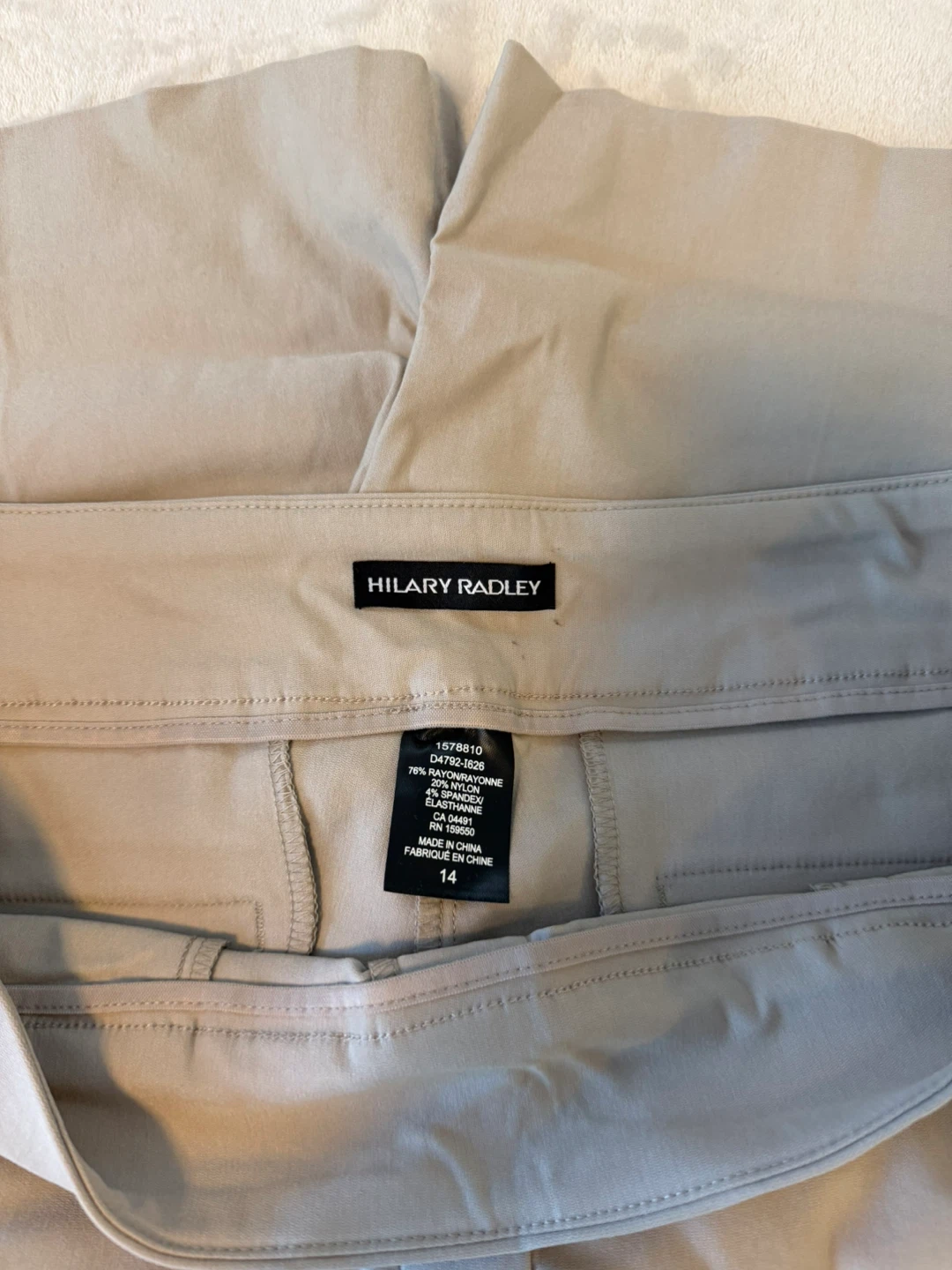 HILARY RADLEY Women's Beige Shorts Size 14 - photo 4