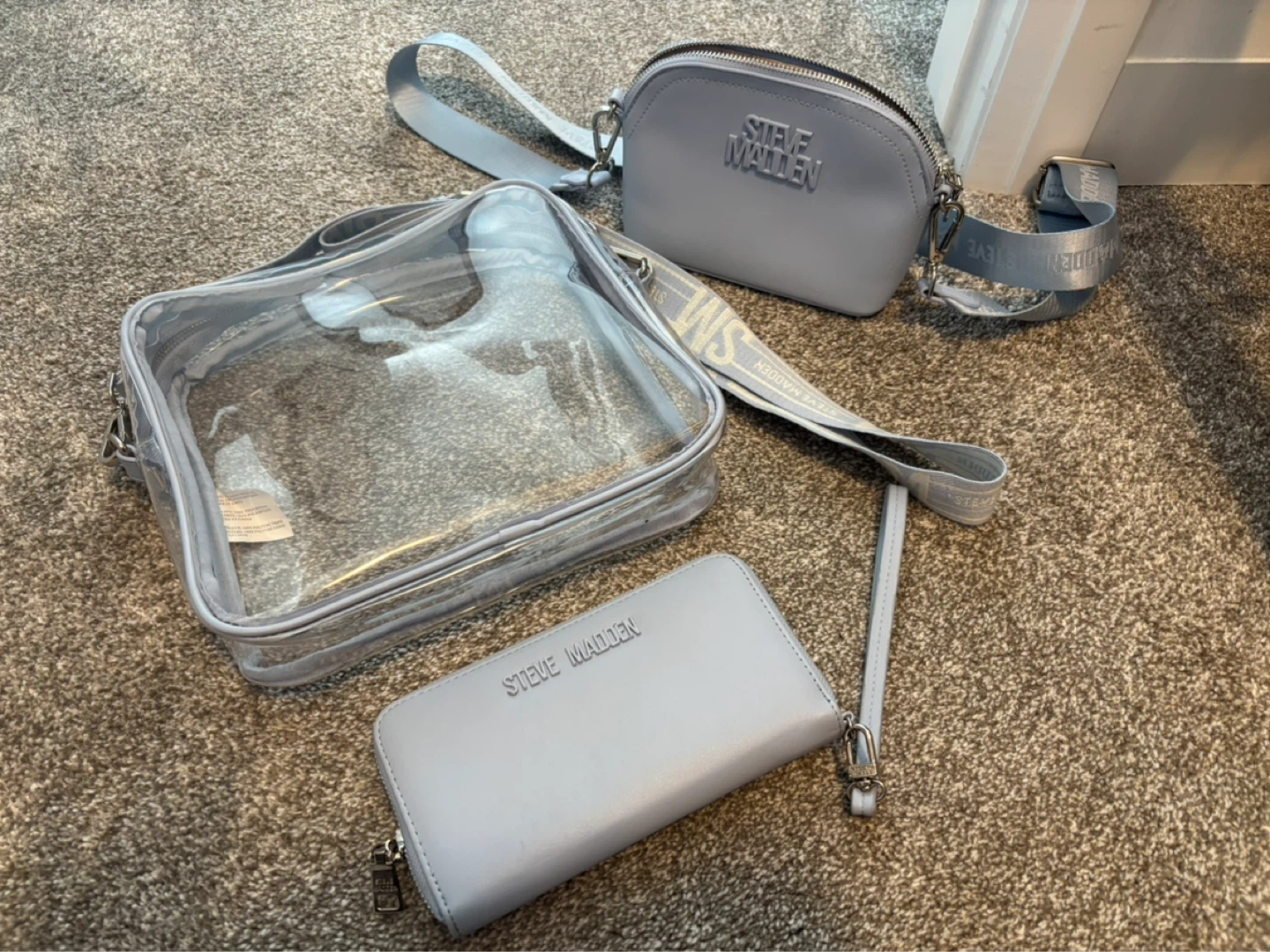 Steve Madden Wristlet, Cosmetic Bag, and Crossbody Set
