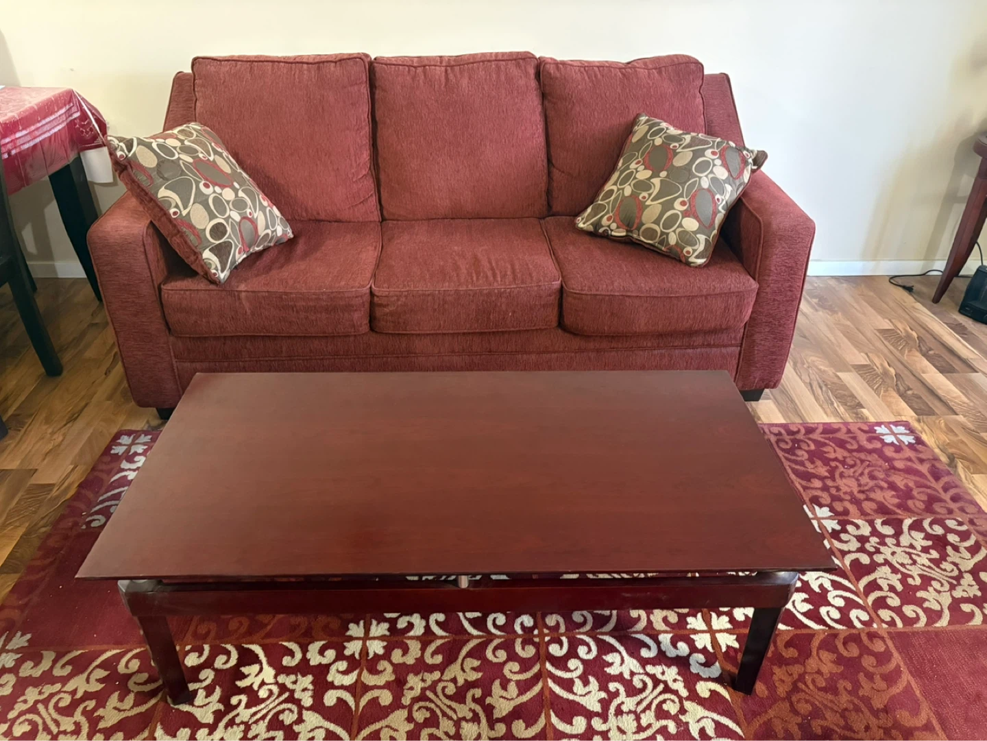 Living Room Set – 2 Couches + Coffee Table + Carpet