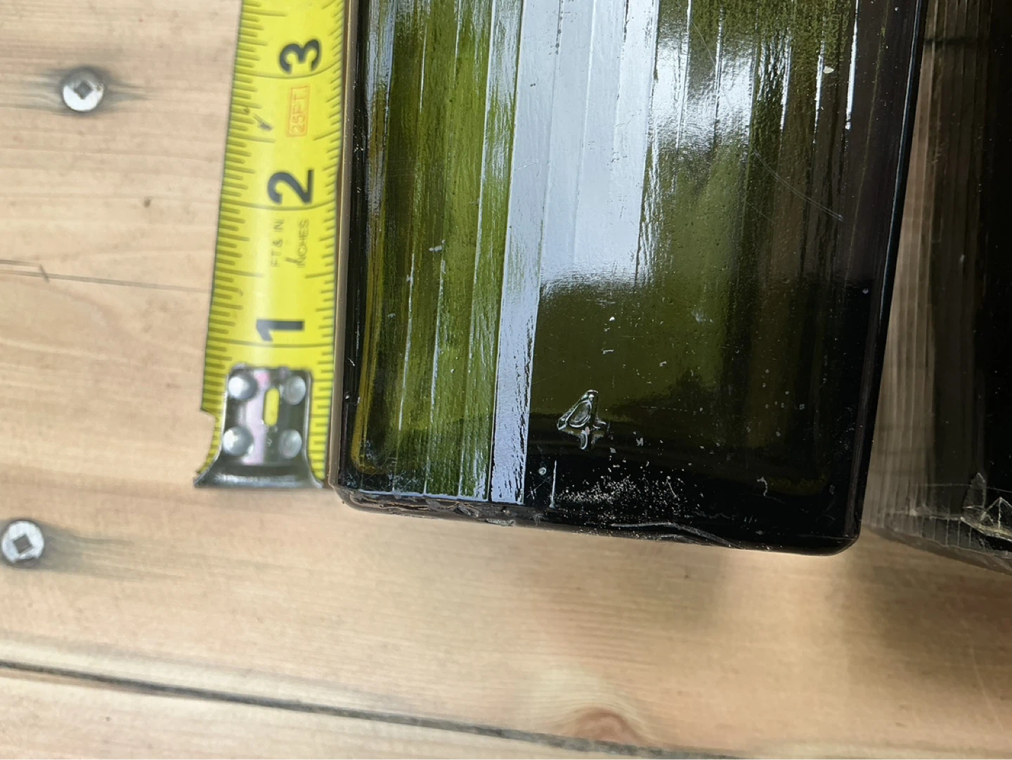 Pair of Antique Dark Green Glass Bottles ! - photo 4