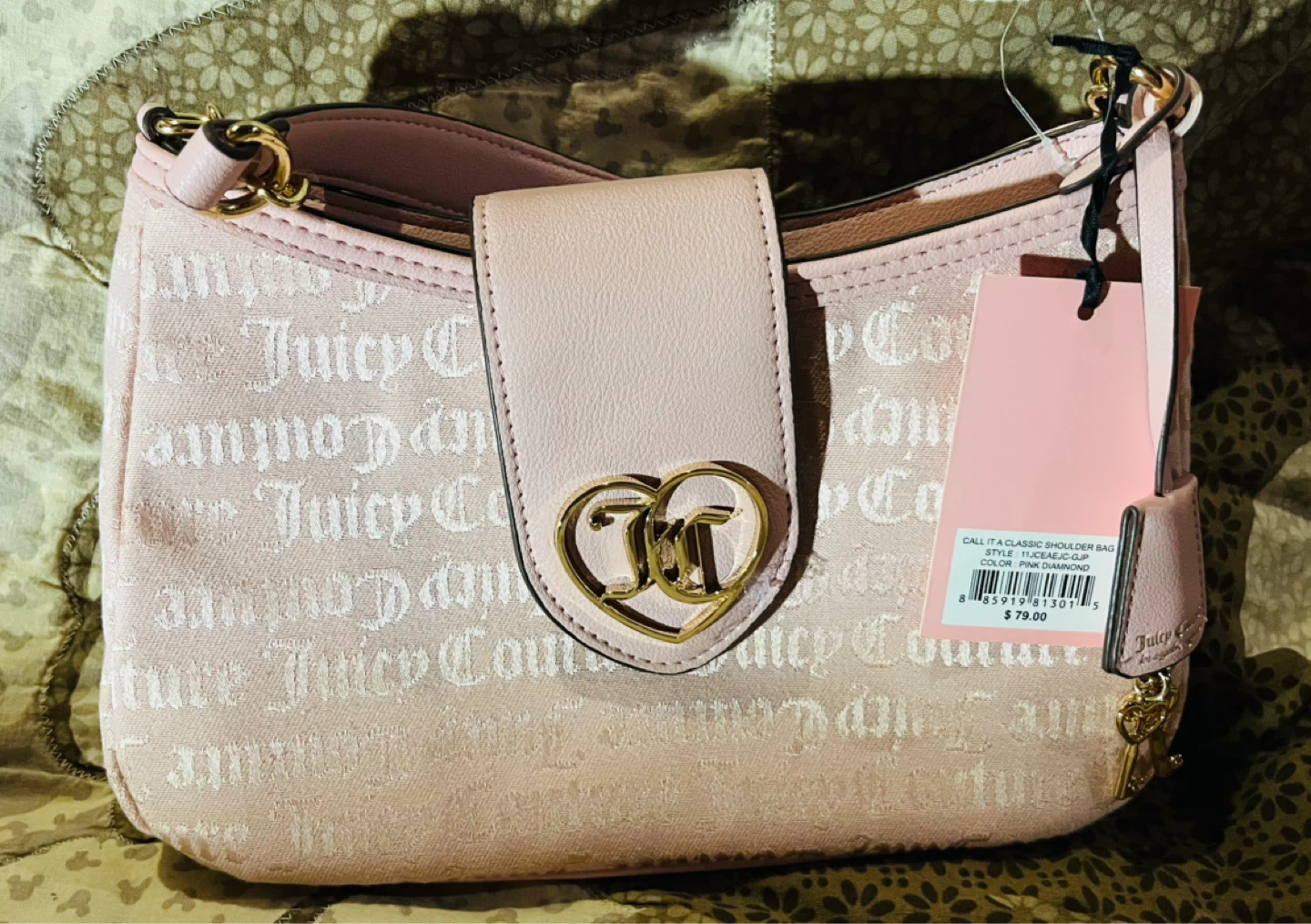 Juicy Couture Call It A Classic Shoulder Bag - Pink Diamond