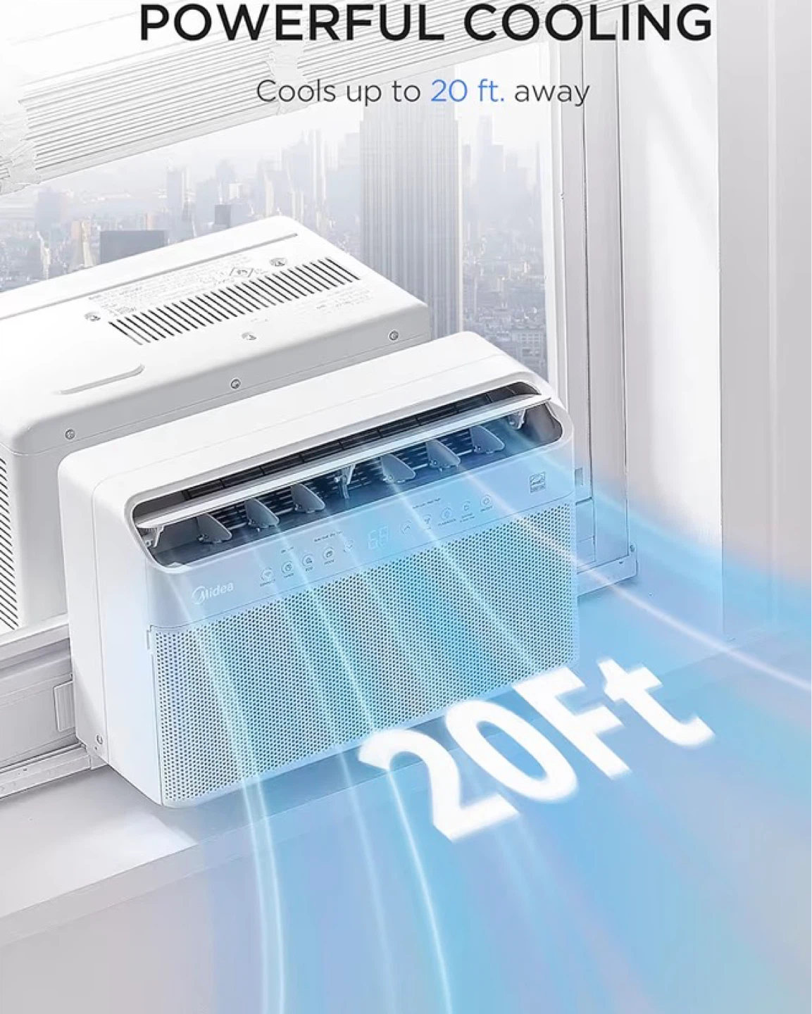 Midea 8,000 BTU U Shaped Smart Inverter Window Air Conditioner - photo 2