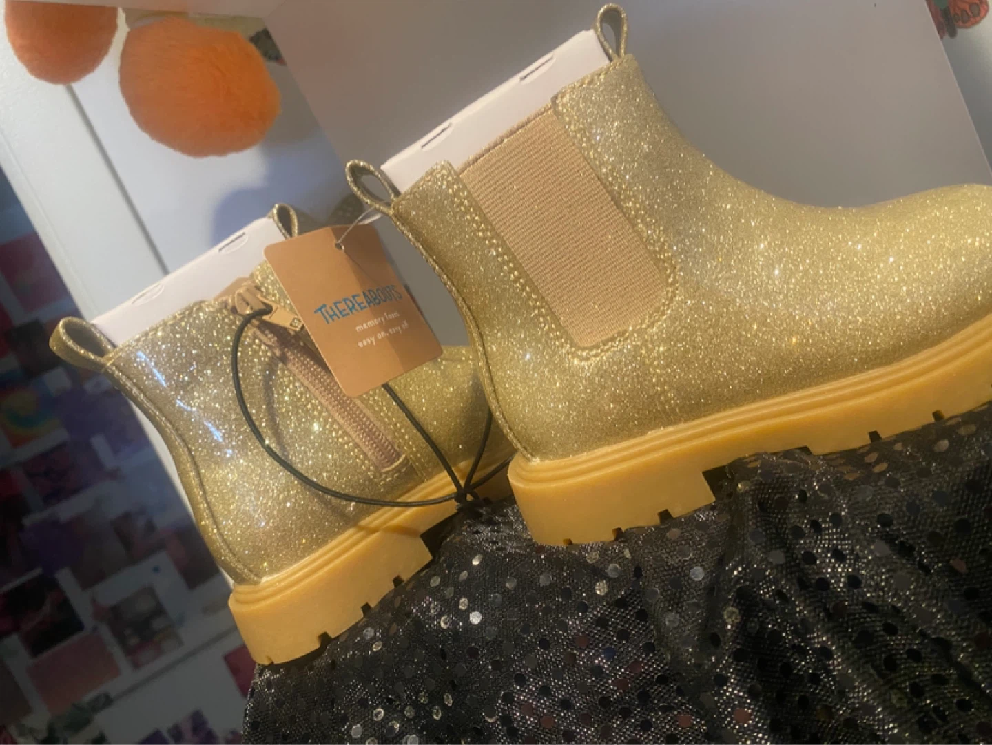 Thereabouts Gold Glitter Boots