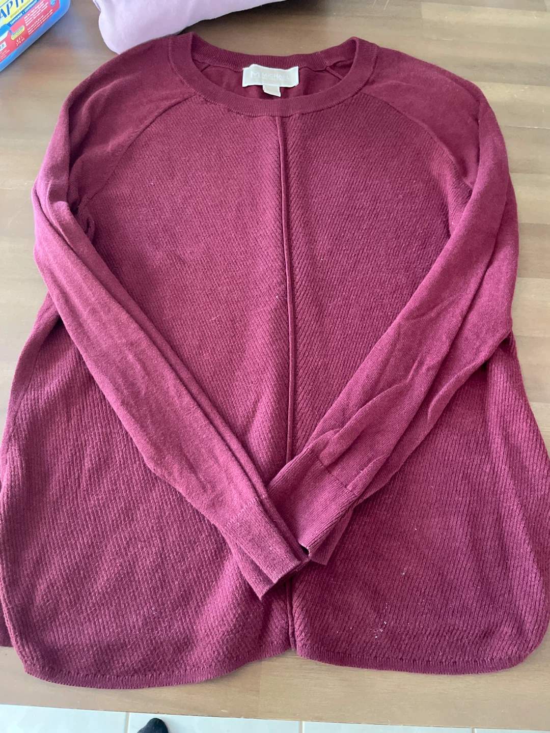 Michael Kors Burgundy Long Sleeve Sweater