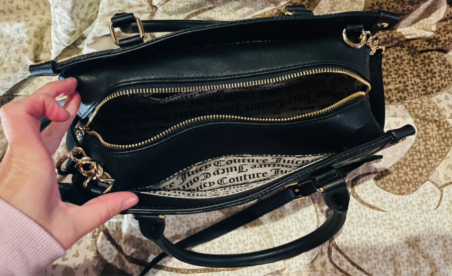Juicy Couture Black "Miss Independent Satchel" Handbag - photo 3