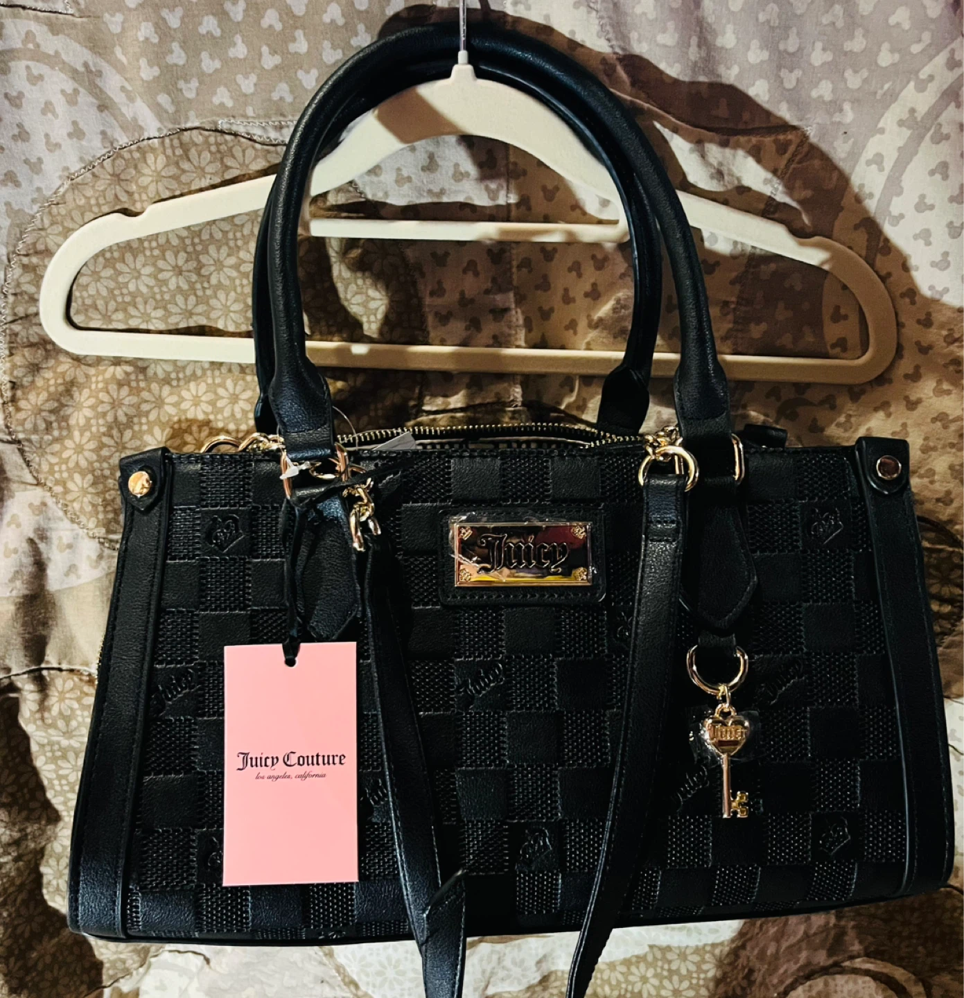 Juicy Couture Black "Miss Independent Satchel" Handbag