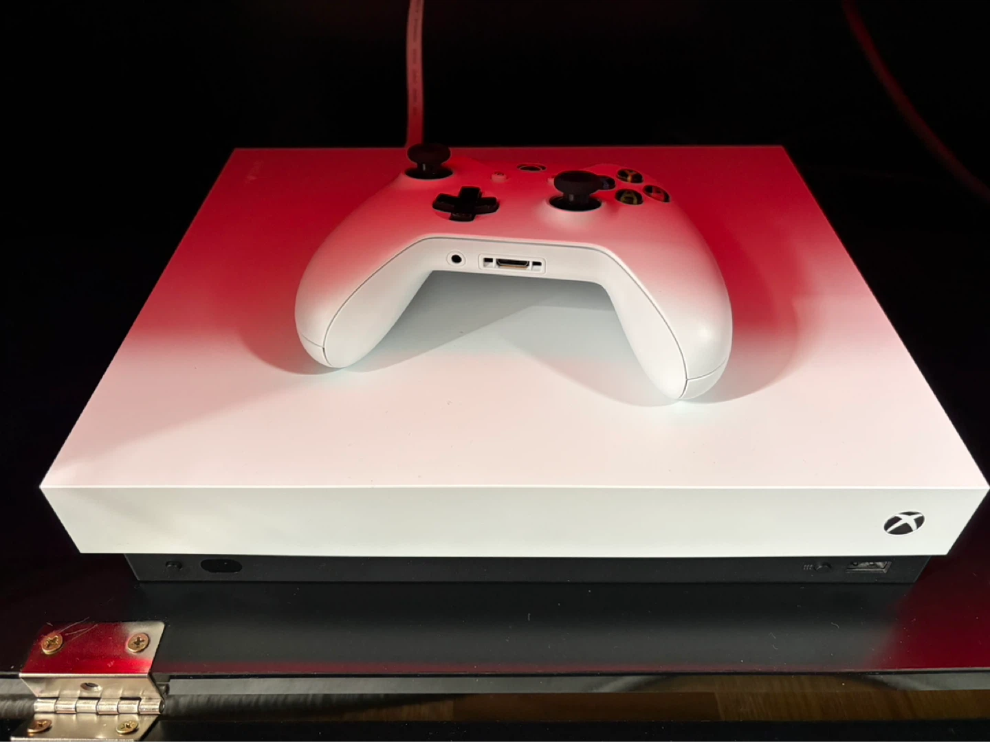 White Xbox One X Console