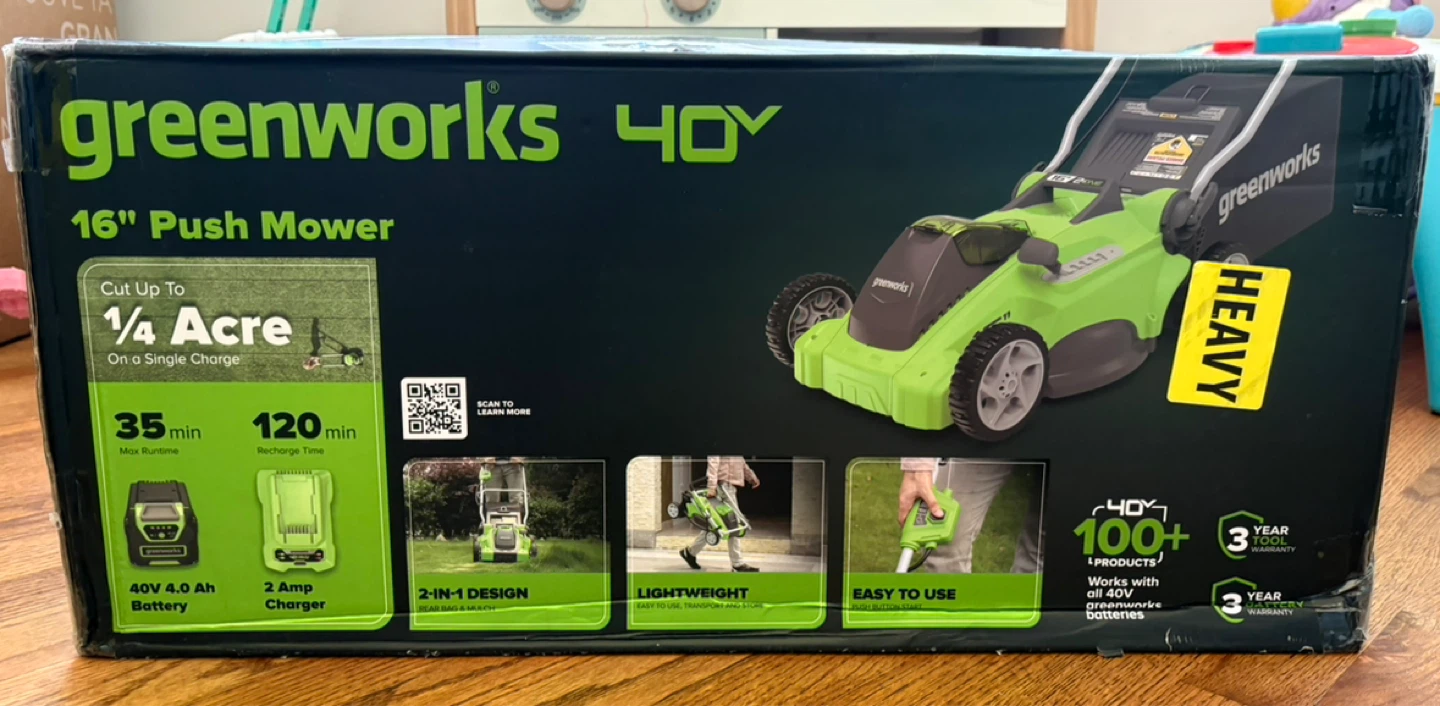 Greenworks 40V 16" Push Mower - photo 2