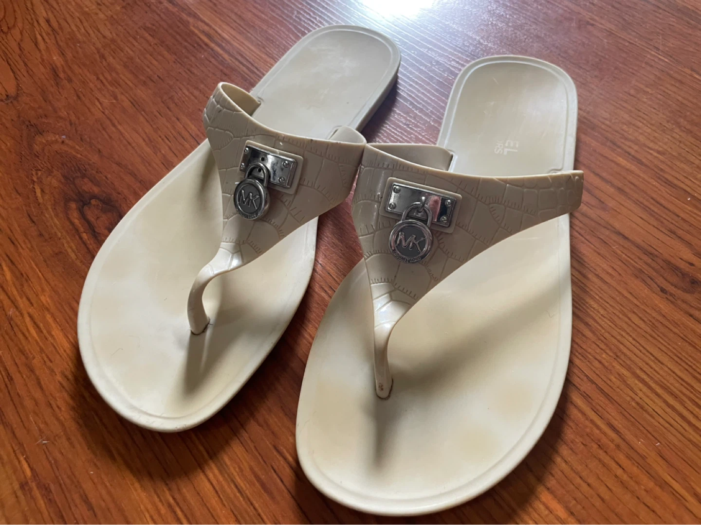 Michael Kors Women's Beige Sandals with Lock Detail - photo 3
