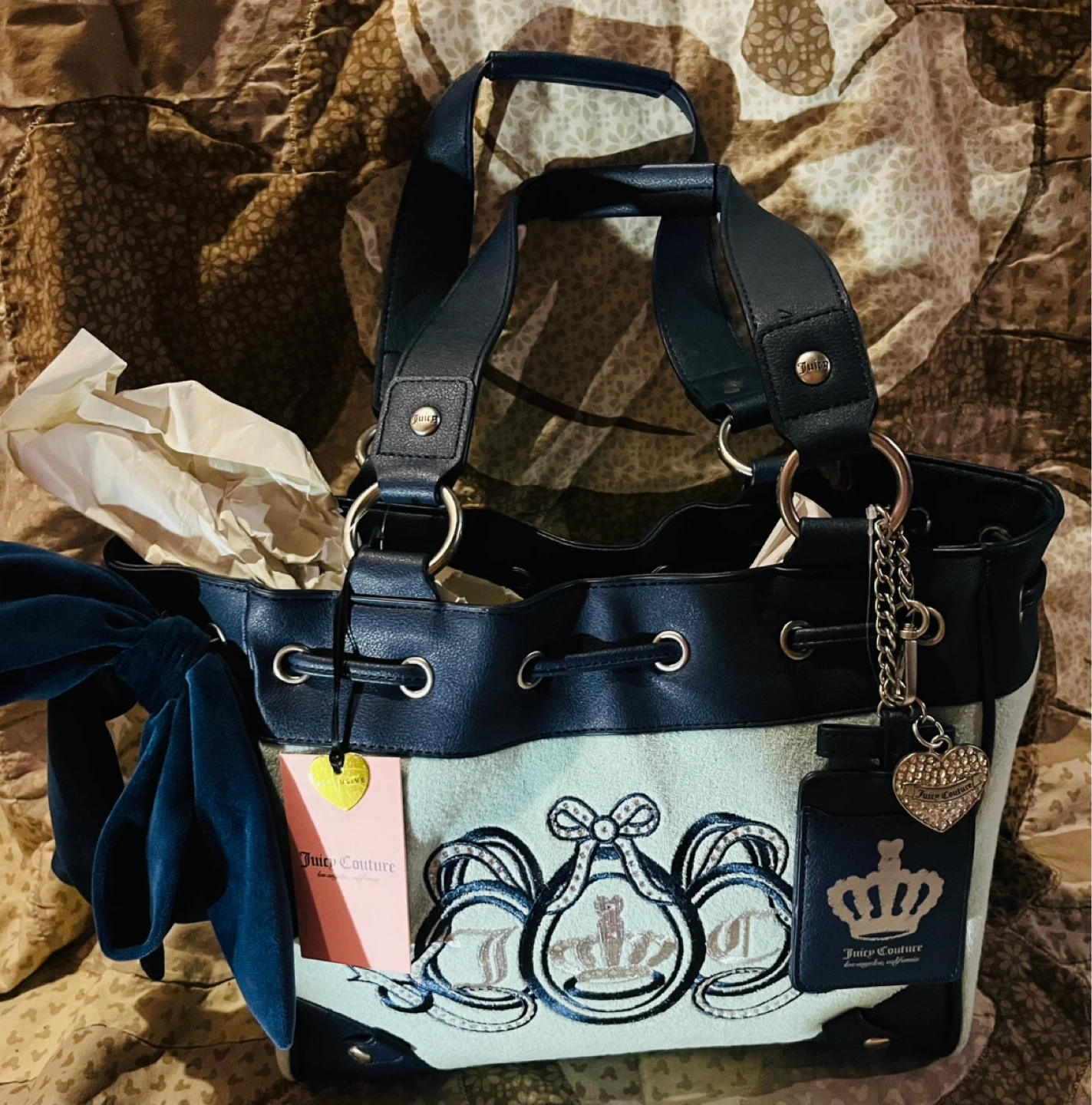 Juicy Couture Club Tote Bag - Pastel Turquoise