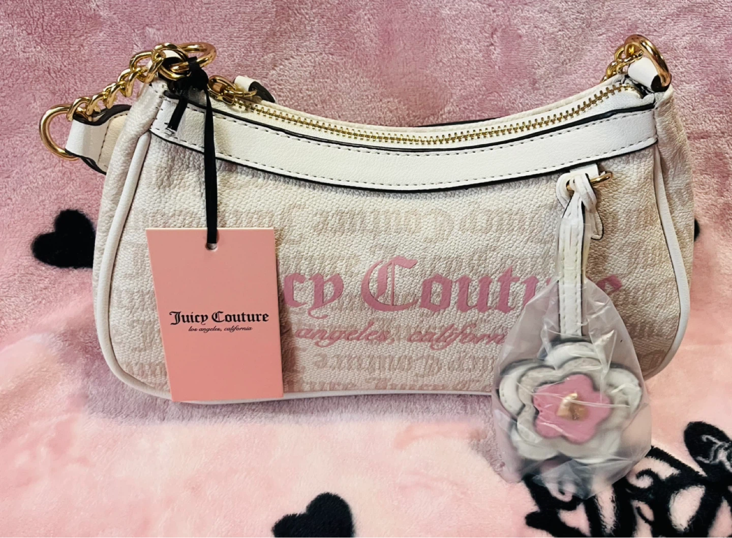 Juicy Couture White Crystal Summer Garden Shoulder Bag - photo 2