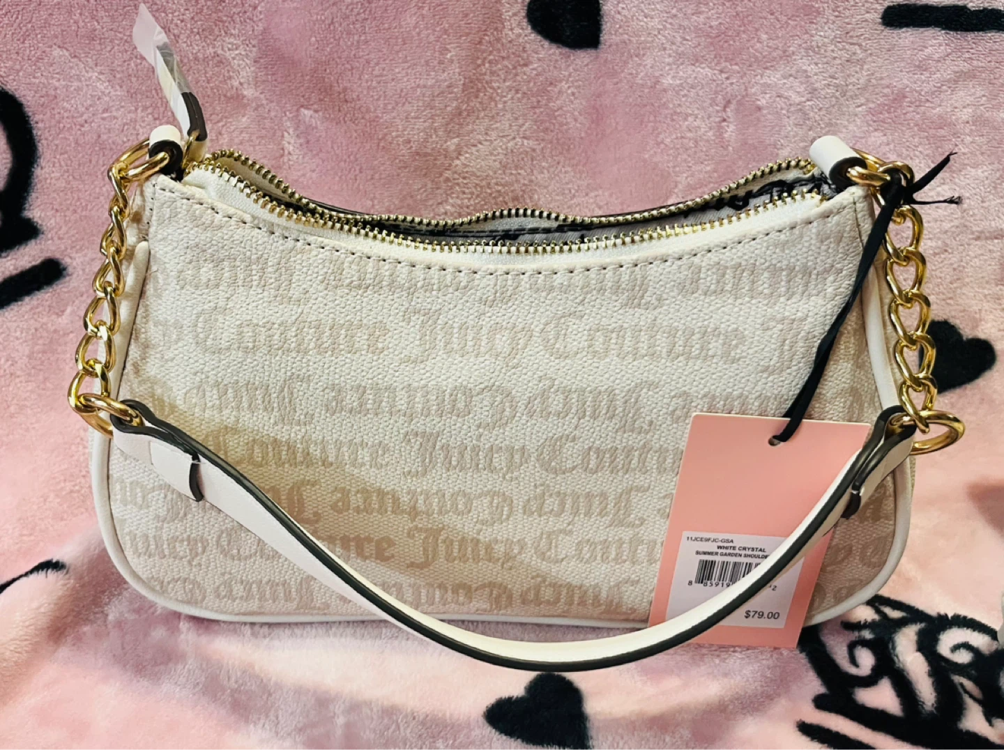 Juicy Couture White Crystal Summer Garden Shoulder Bag - photo 5