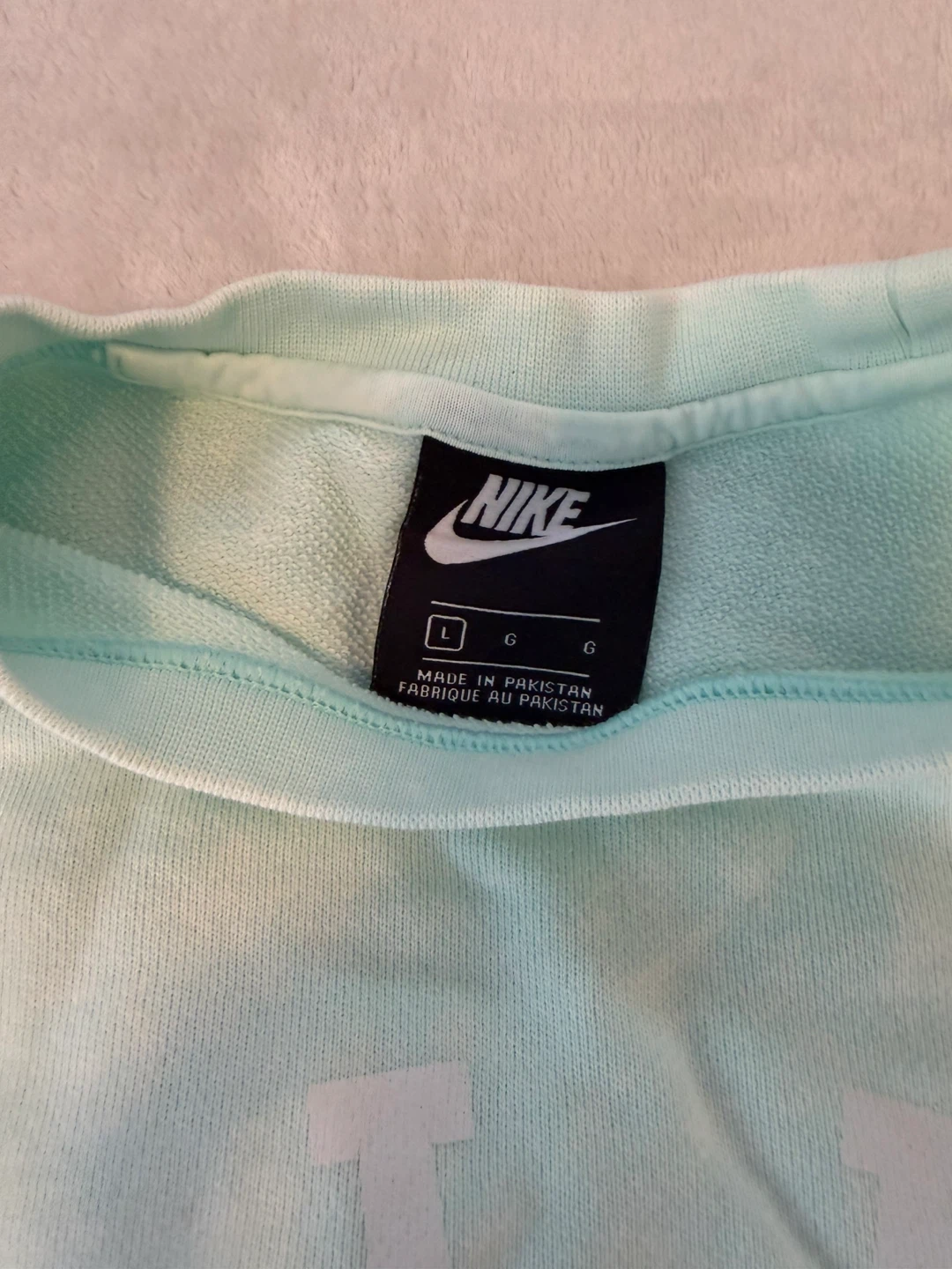 Nike Crewneck Sweatshirt - Size L - Light Green - photo 3