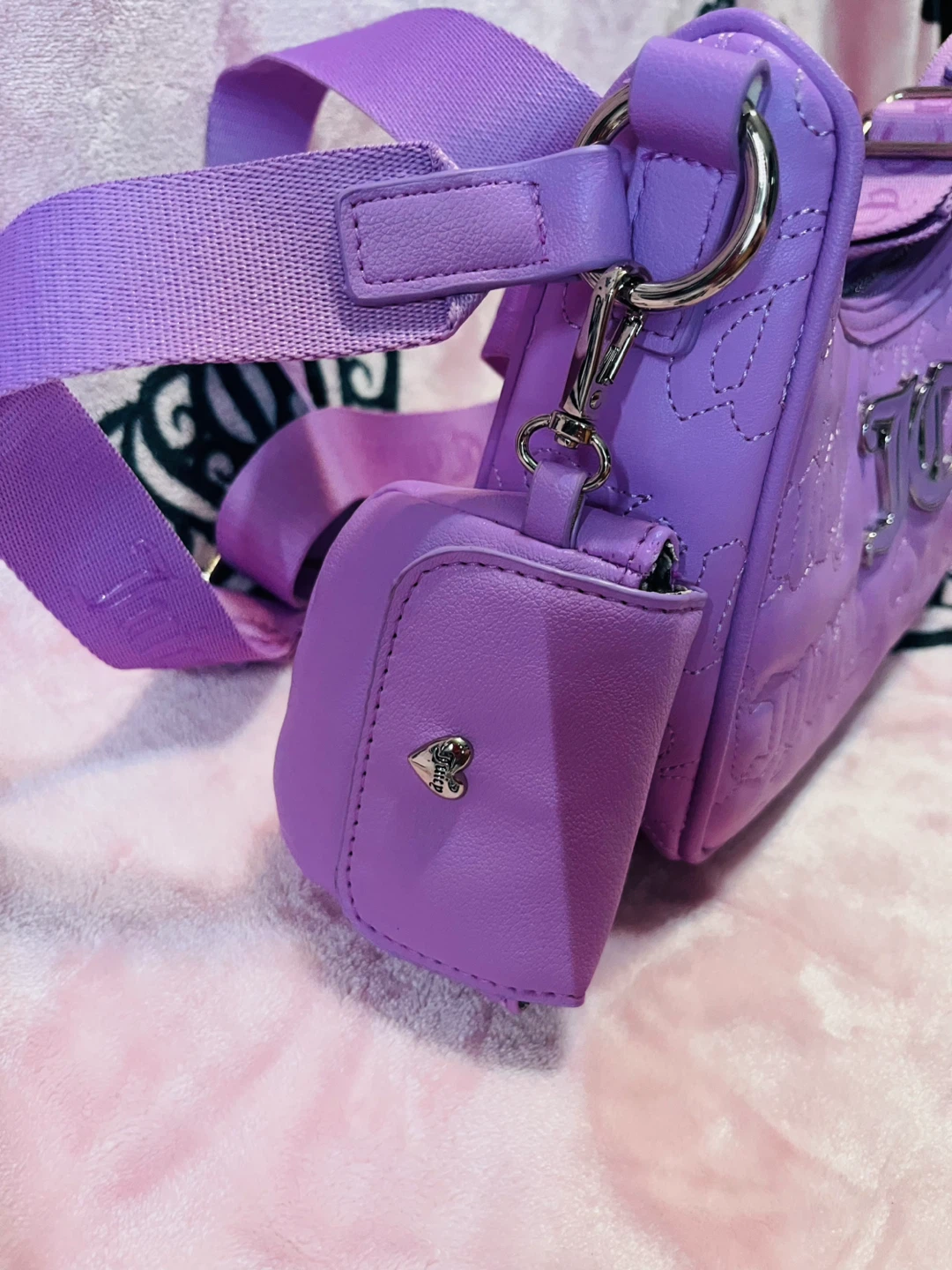 Juicy Couture Pink League Hobo Bag - Quilted Violet - photo 3