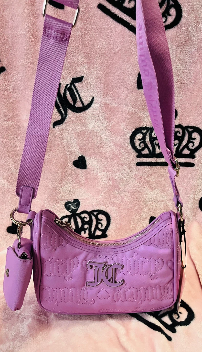 Juicy Couture Pink League Hobo Bag - Quilted Violet