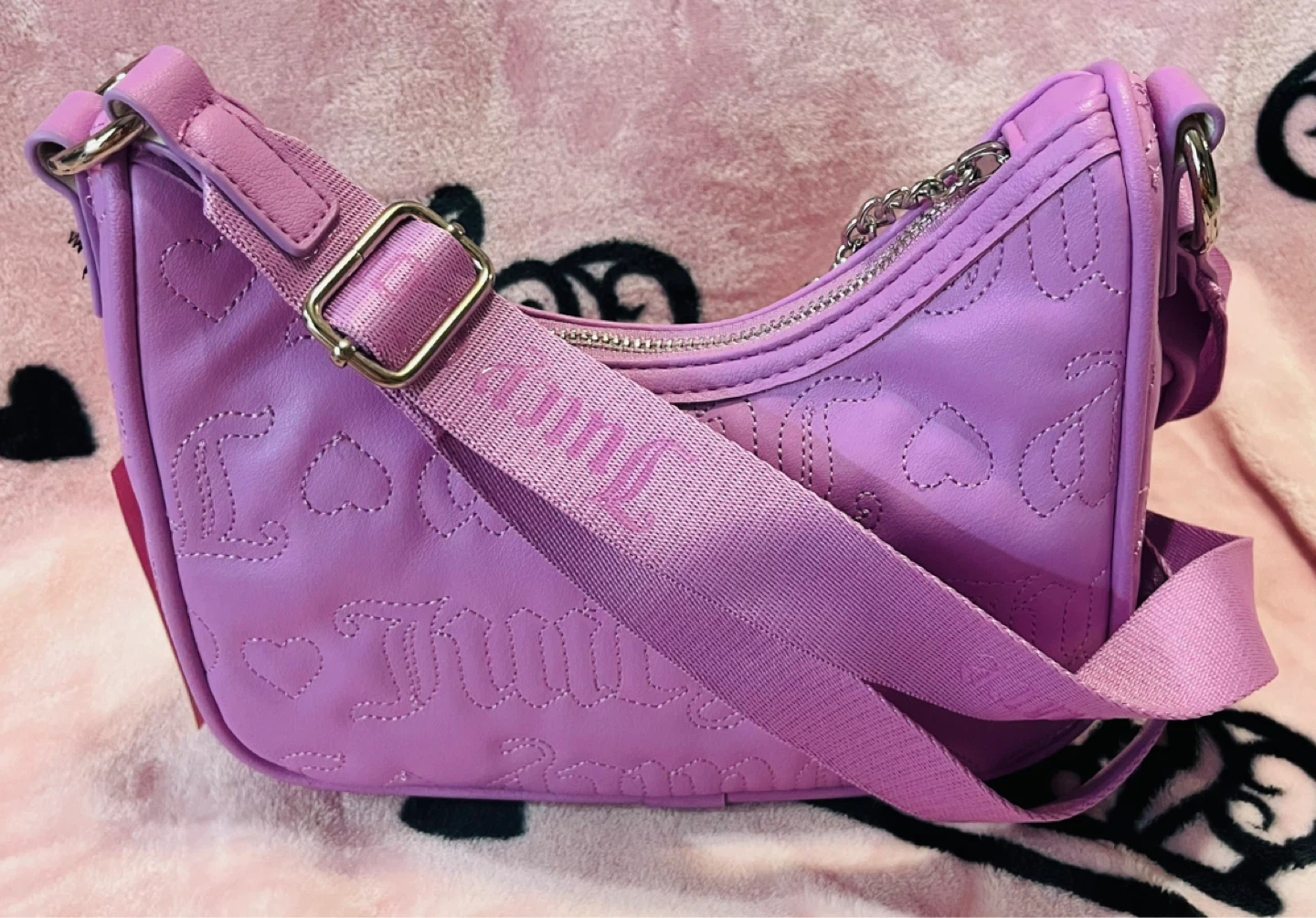 Juicy Couture Pink League Hobo Bag - Quilted Violet - photo 5
