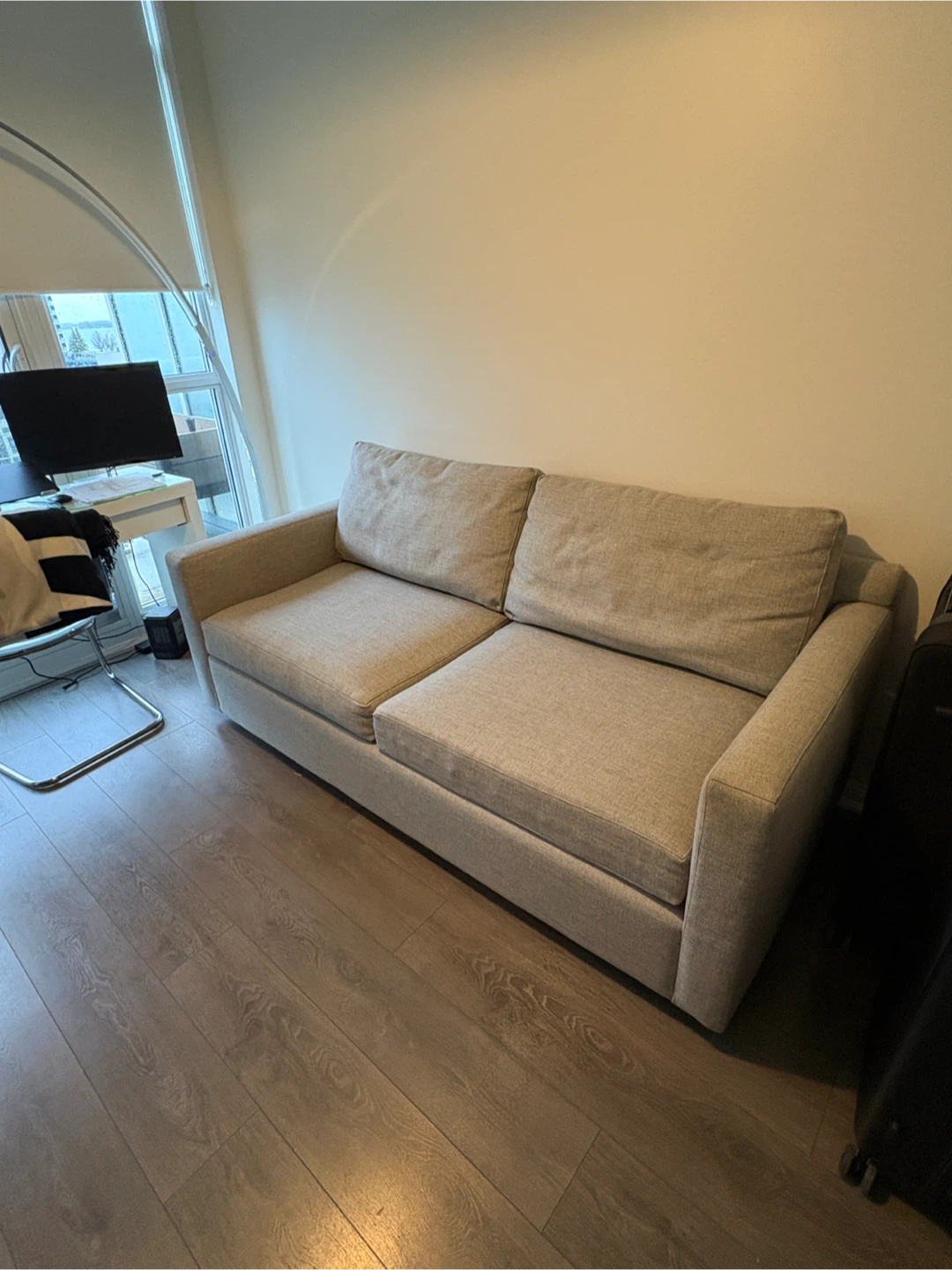 Crate & Barrel - Grey Two-Seater Sofa/ Couch - photo 4