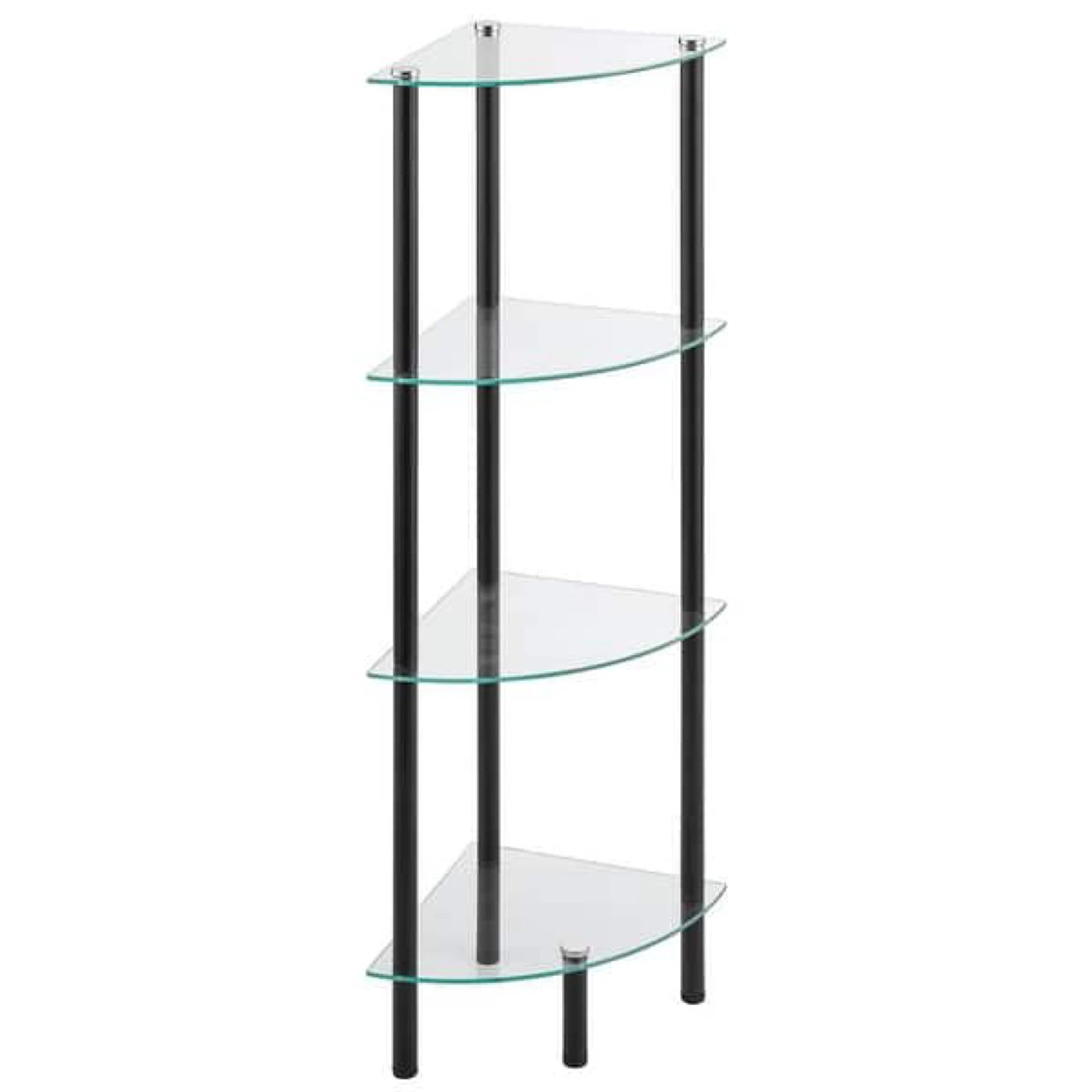 Glass Corner 4-Tier Storage Organizer Tower Cabinet - photo 4