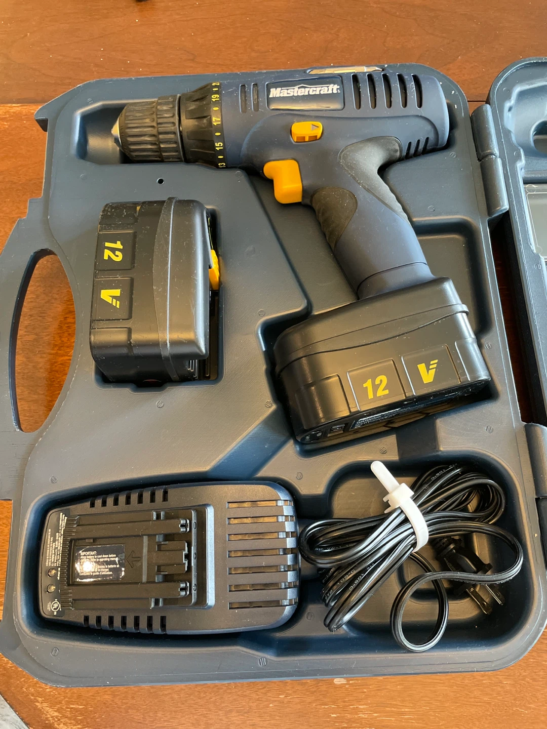 Mastercraft 12V Cordless Drill with Case and Accessories - photo 3