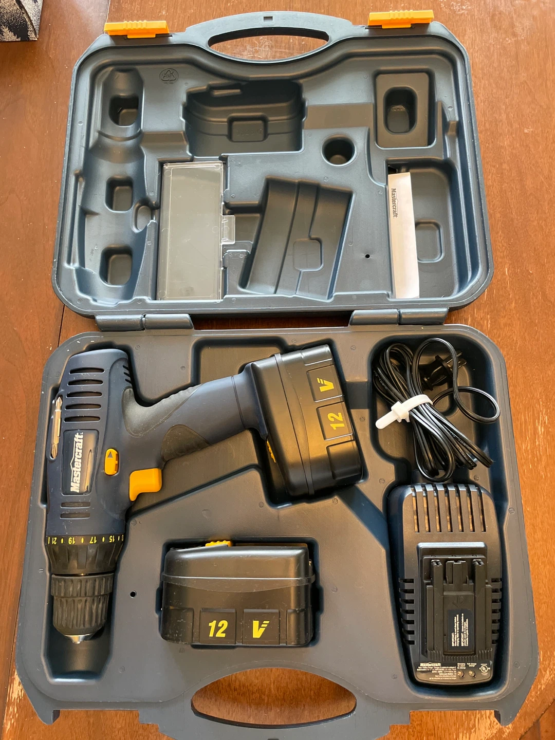 Mastercraft 12V Cordless Drill with Case and Accessories - photo 2
