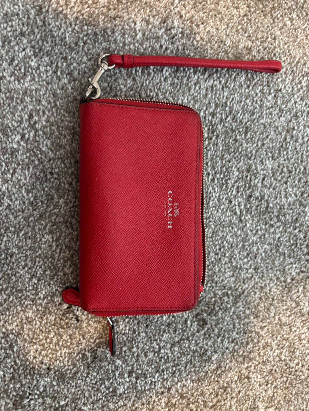 Coach Red Leather Wristlet Wallet