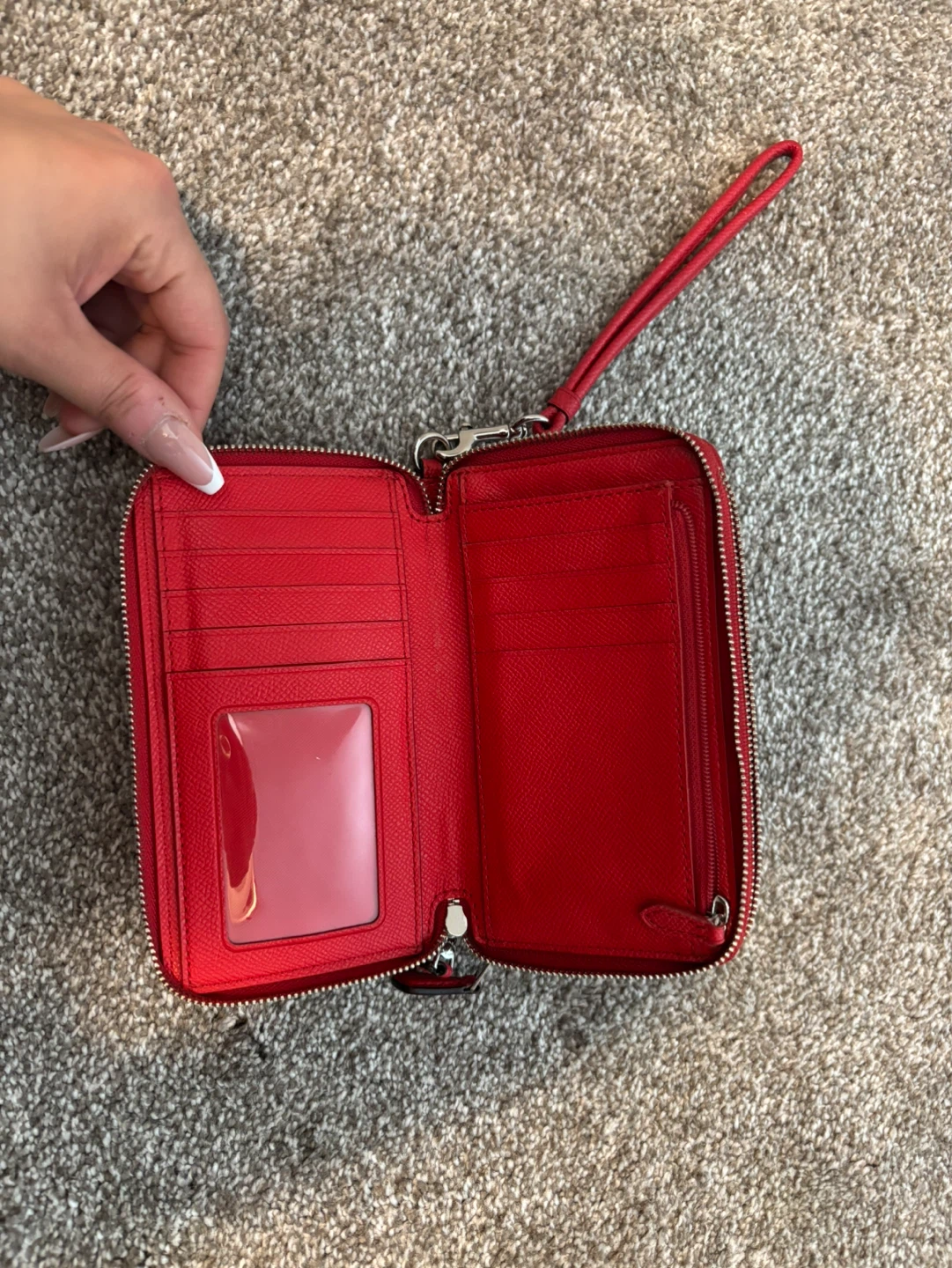 Coach Red Leather Wristlet Wallet - photo 2