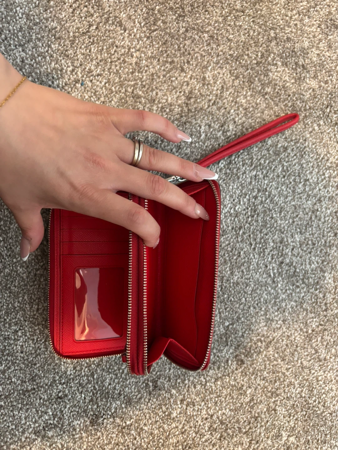 Coach Red Leather Wristlet Wallet - photo 3