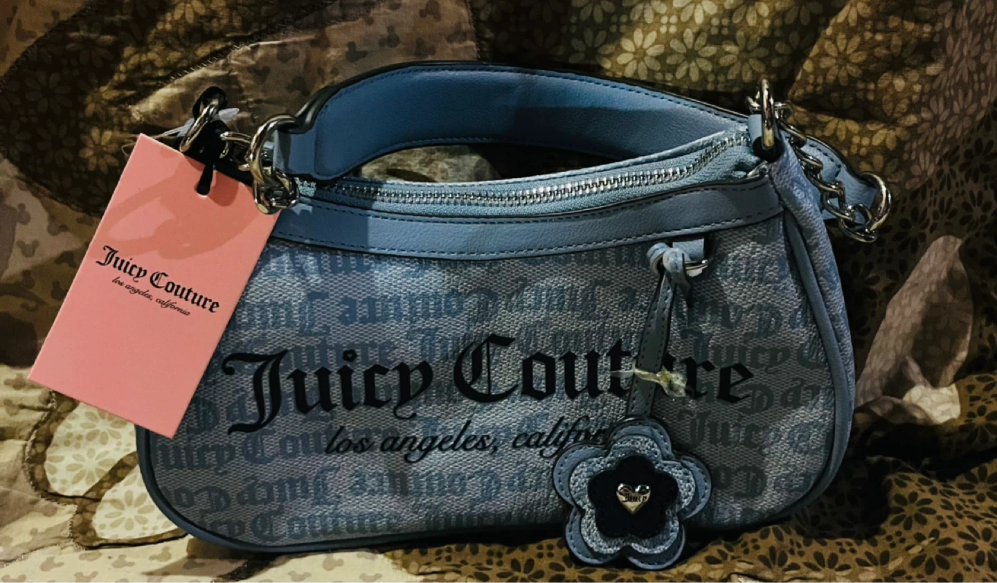 Juicy Couture Blue Logo Shoulder Bag - photo 2