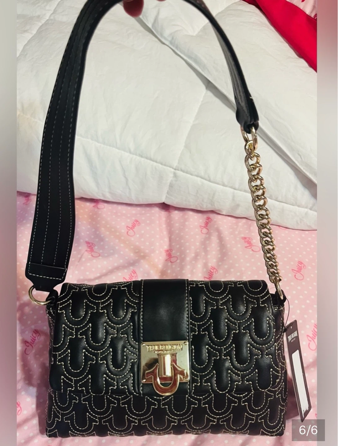 True Religion Black Quilted Shoulder Bag - photo 5