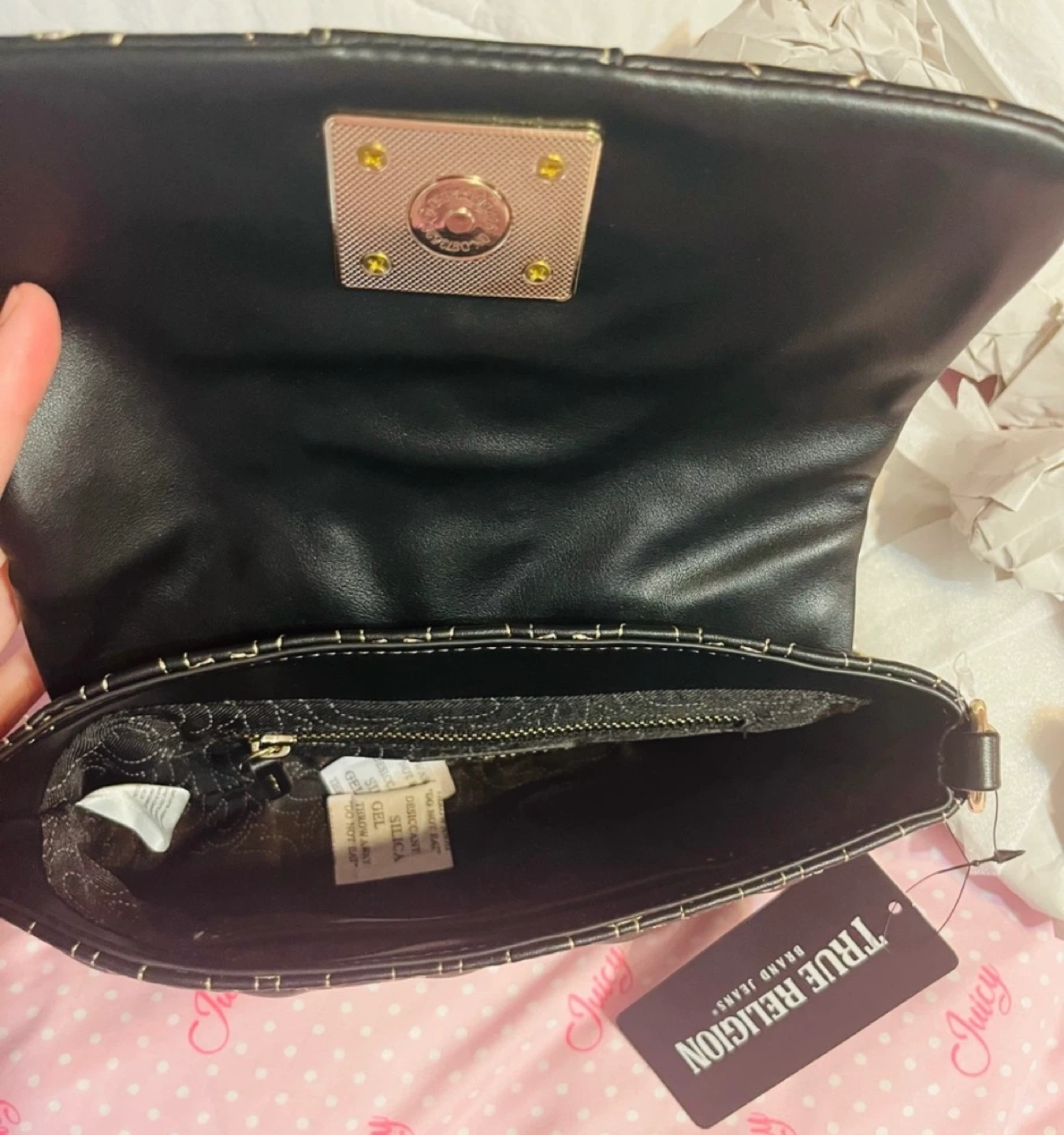True Religion Black Quilted Shoulder Bag - photo 2