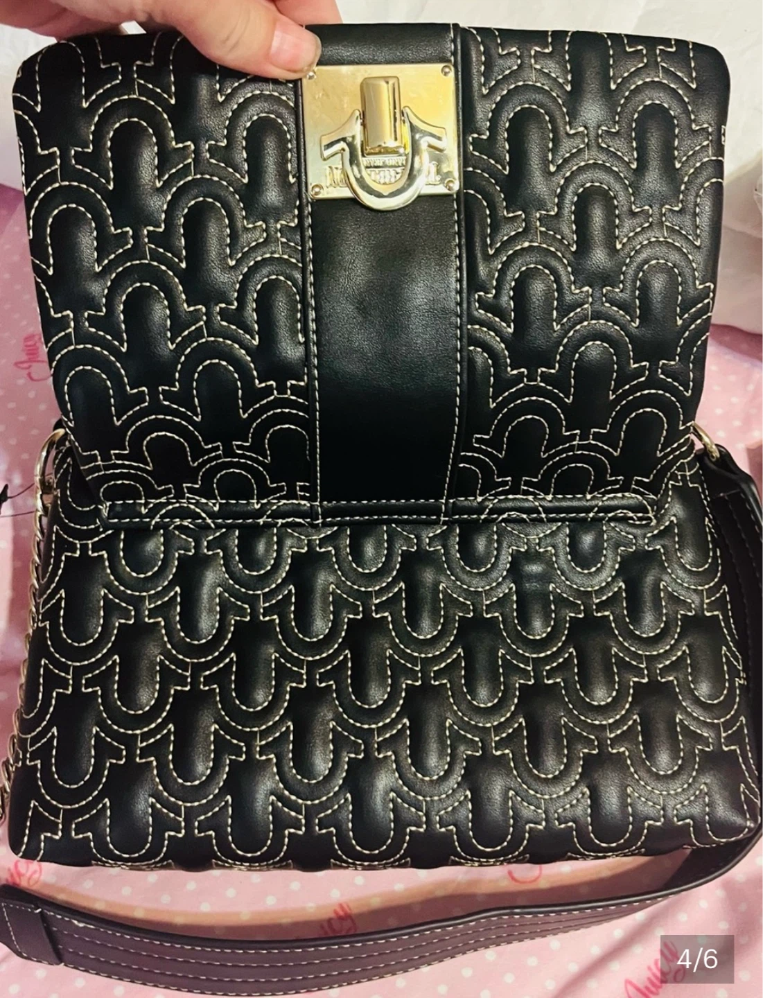 True Religion Black Quilted Shoulder Bag - photo 3