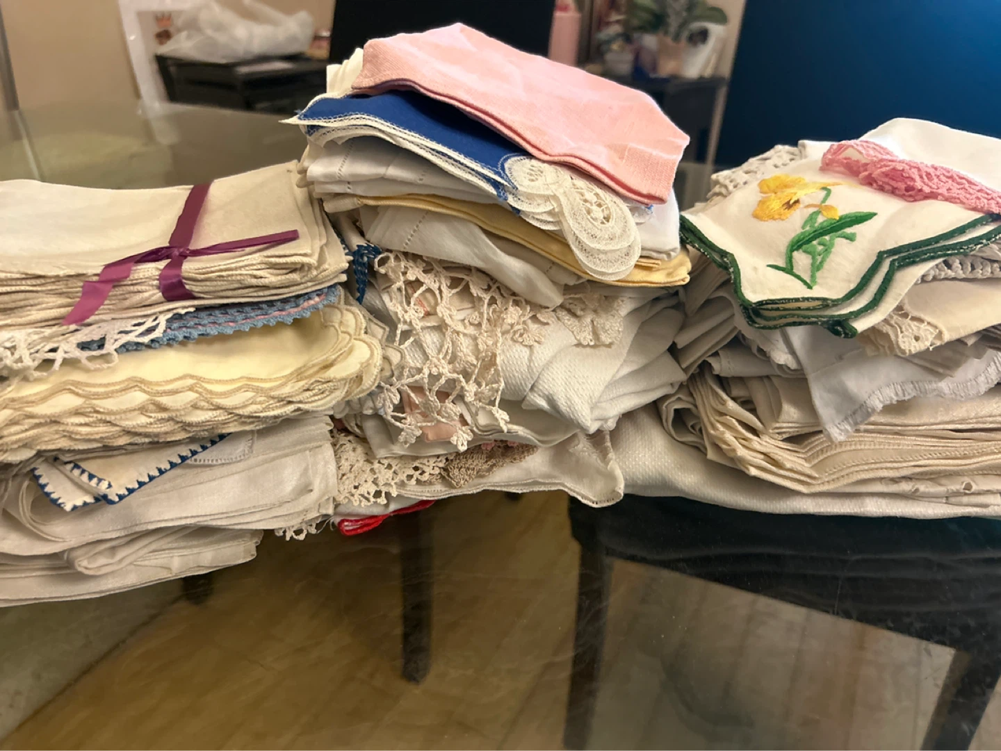 Vintage Assorted Fabric Napkins and Doilies