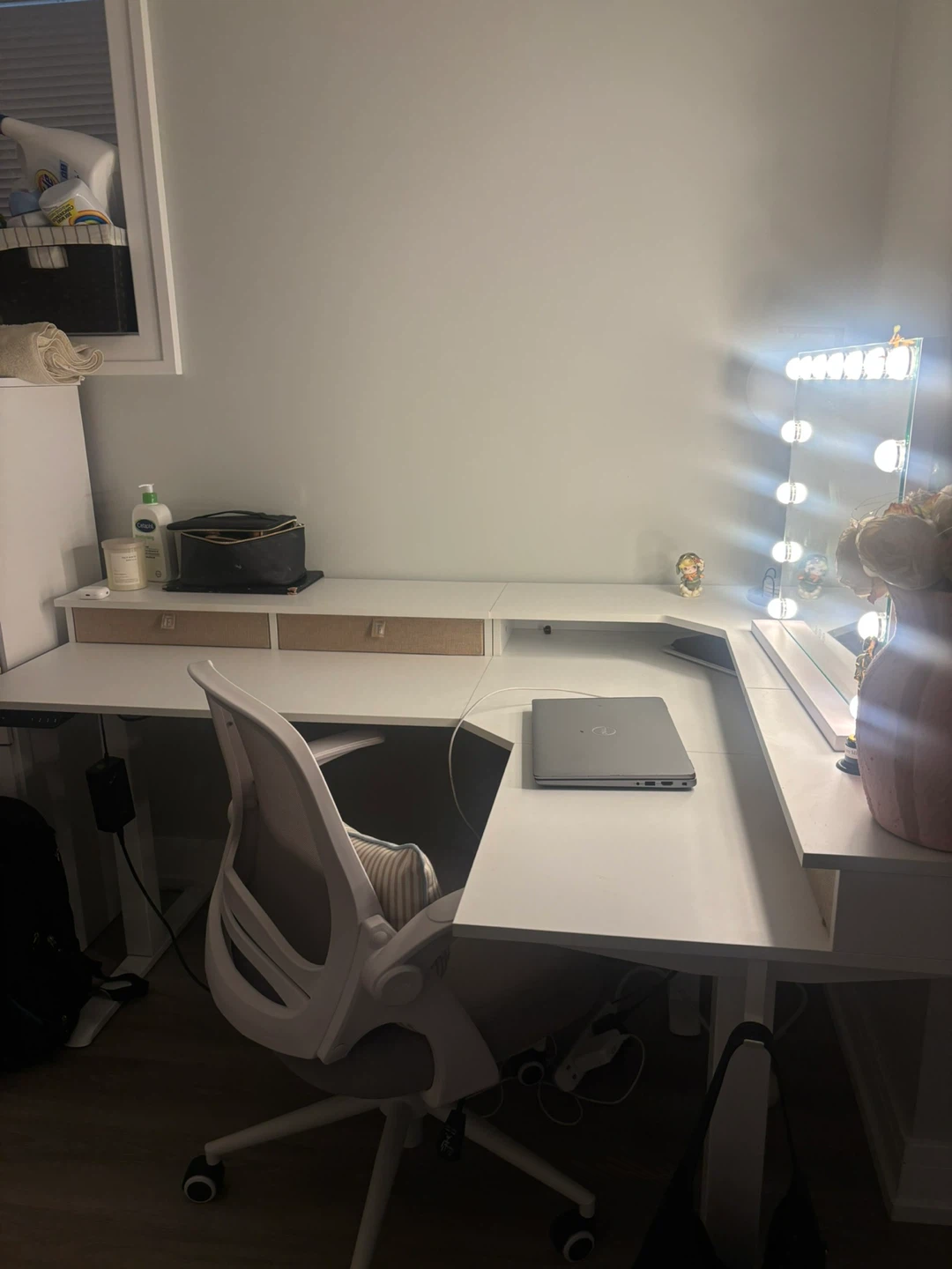 FEZIBO L-Shaped Standing Desk with LT1 Frame - White 63" x 48" - photo 2