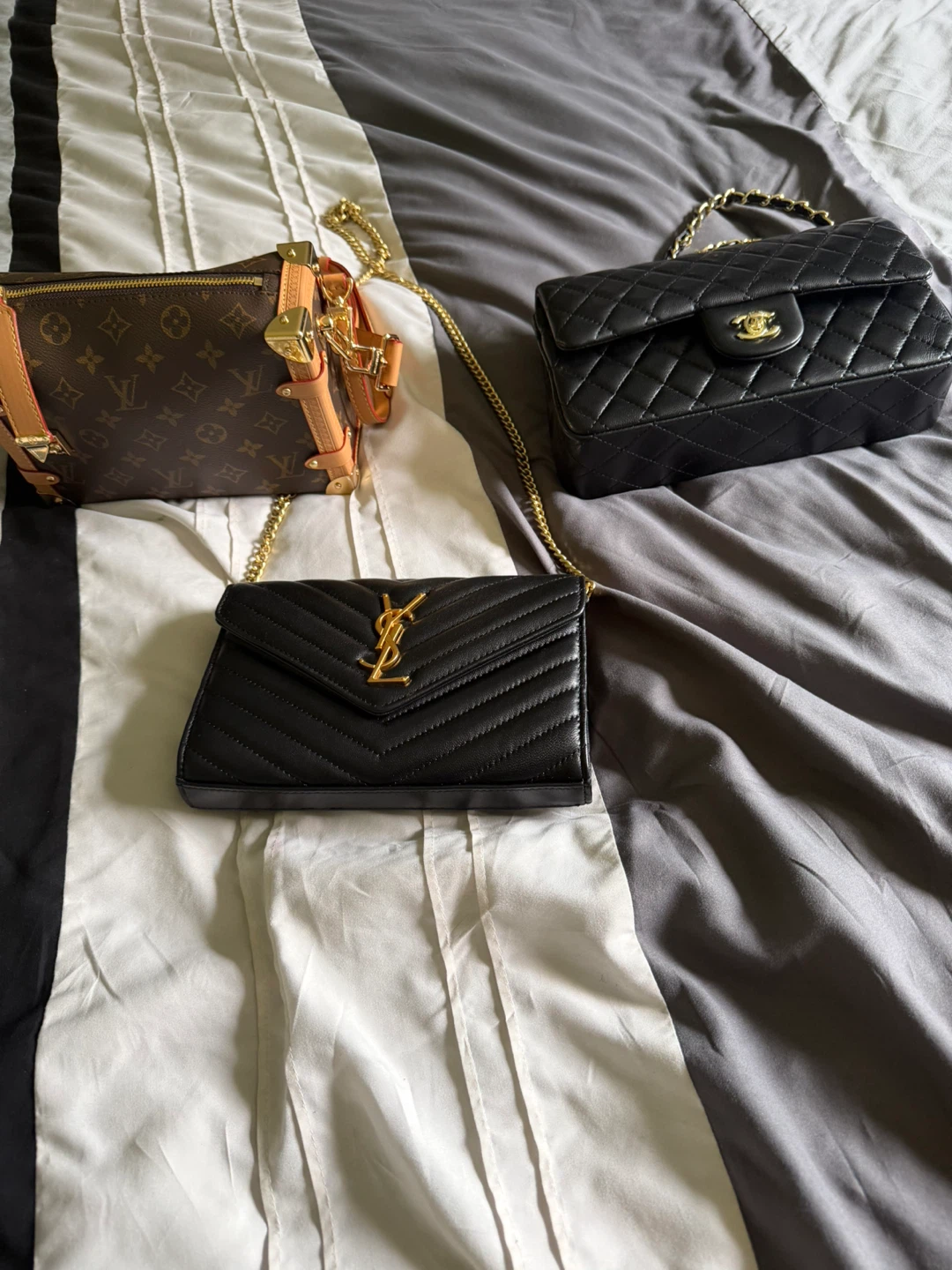 Designer Handbag Bundle - Louis Vuitton, Chanel, YSL