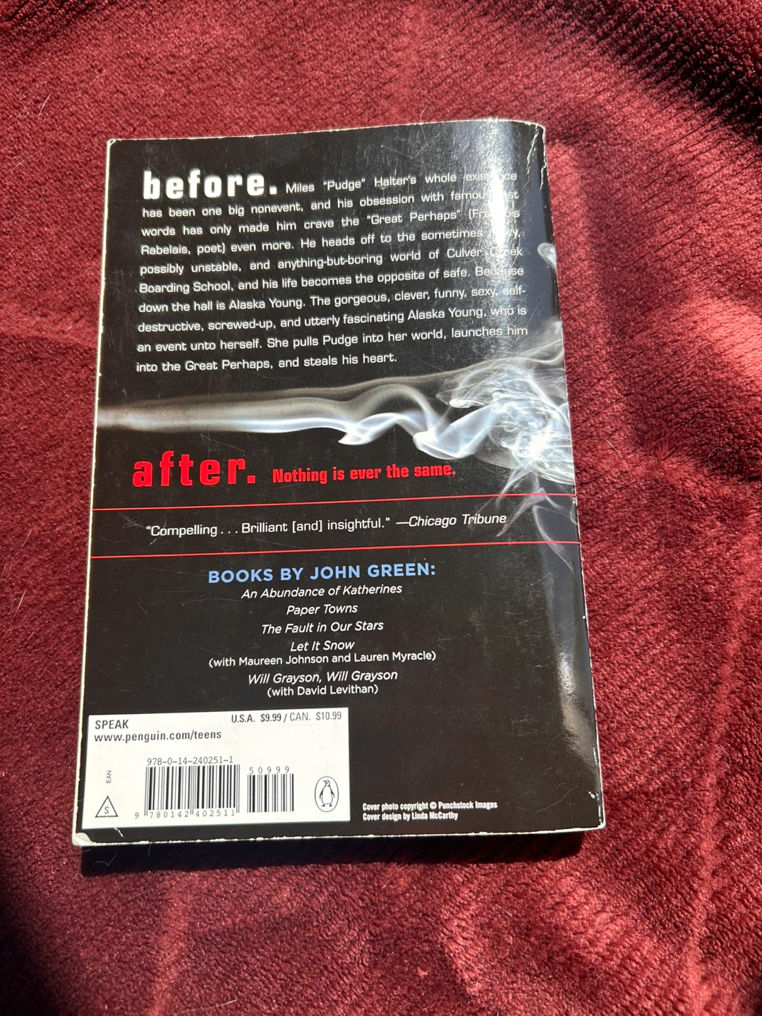 John Green Looking for Alaska Paperback Book - photo 2