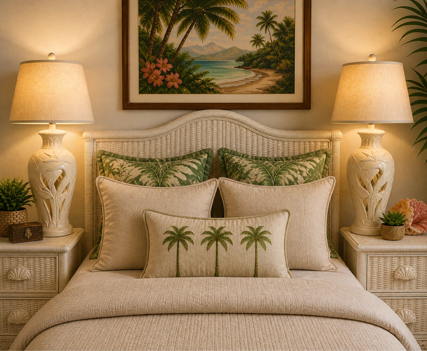 Vintage 80’s Tropical Bird of Paradise Table Lamps (Set of 2) - photo 2