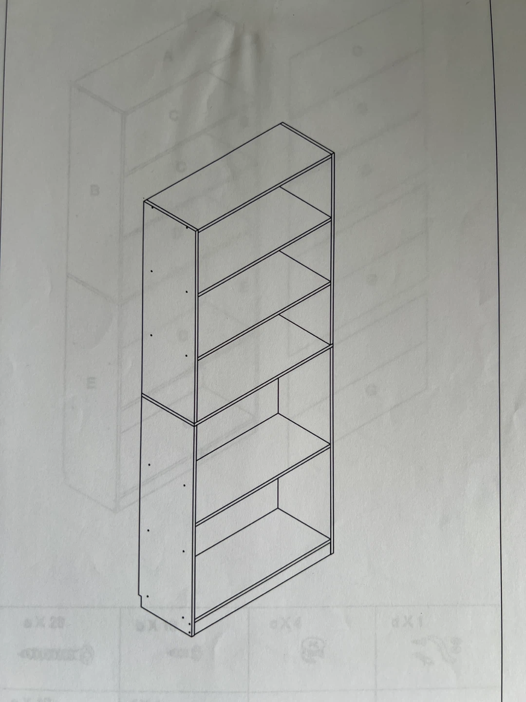 Black 5-Shelf Bookshelf - photo 3