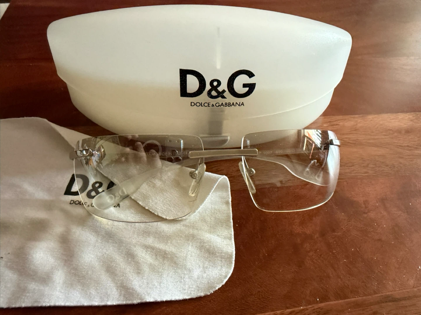 D&G Dolce & Gabbana Rimless Sunglasses with Case - photo 2