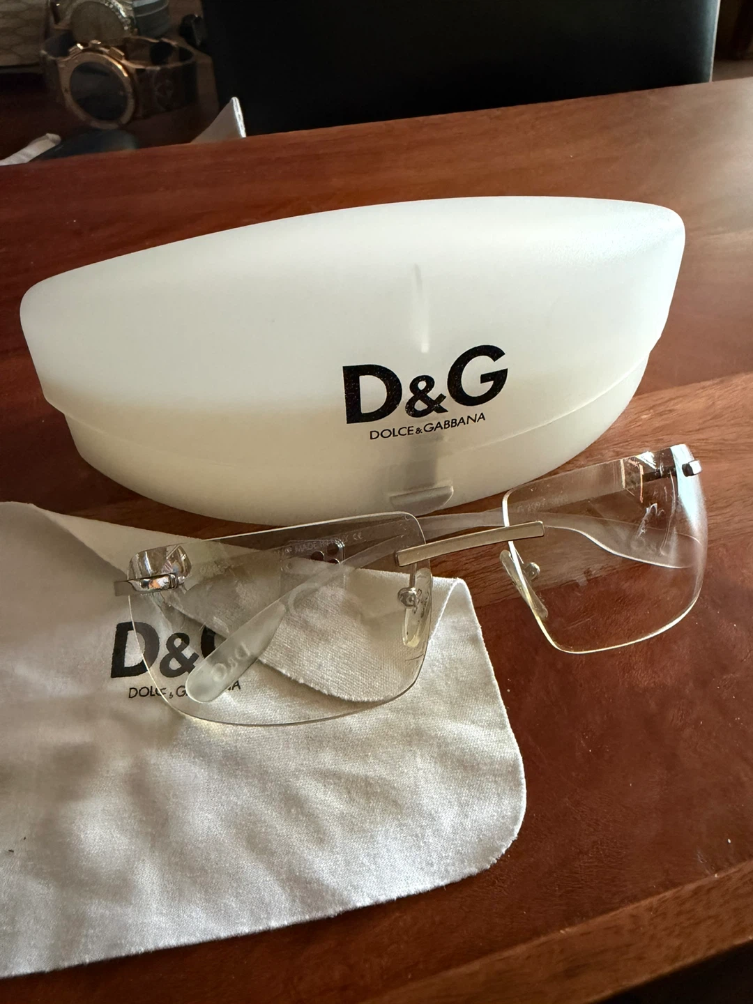 D&G Dolce & Gabbana Rimless Sunglasses with Case