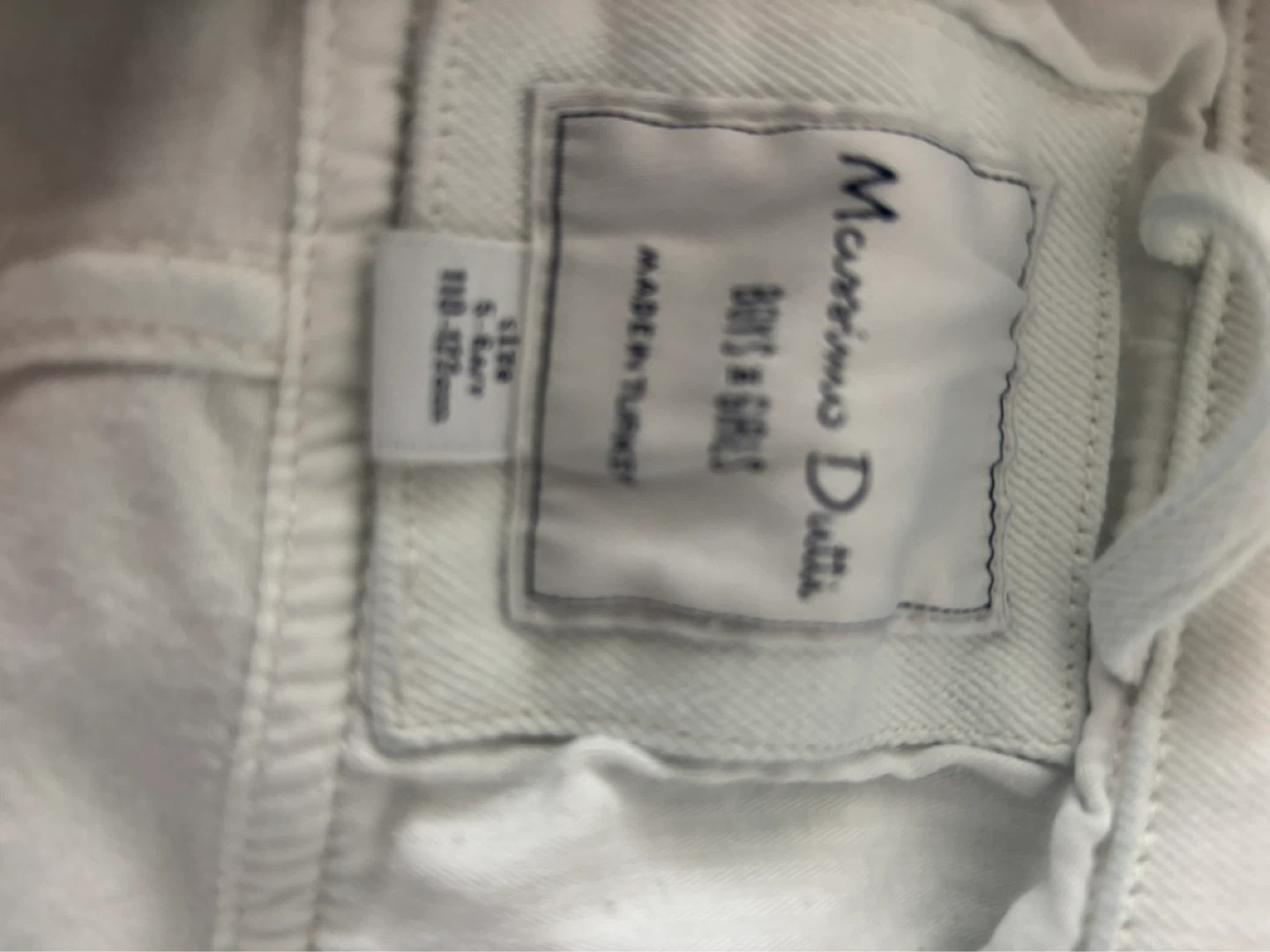 Massimo Dutti White Denim Jacket - Size 5-6 Years - photo 4