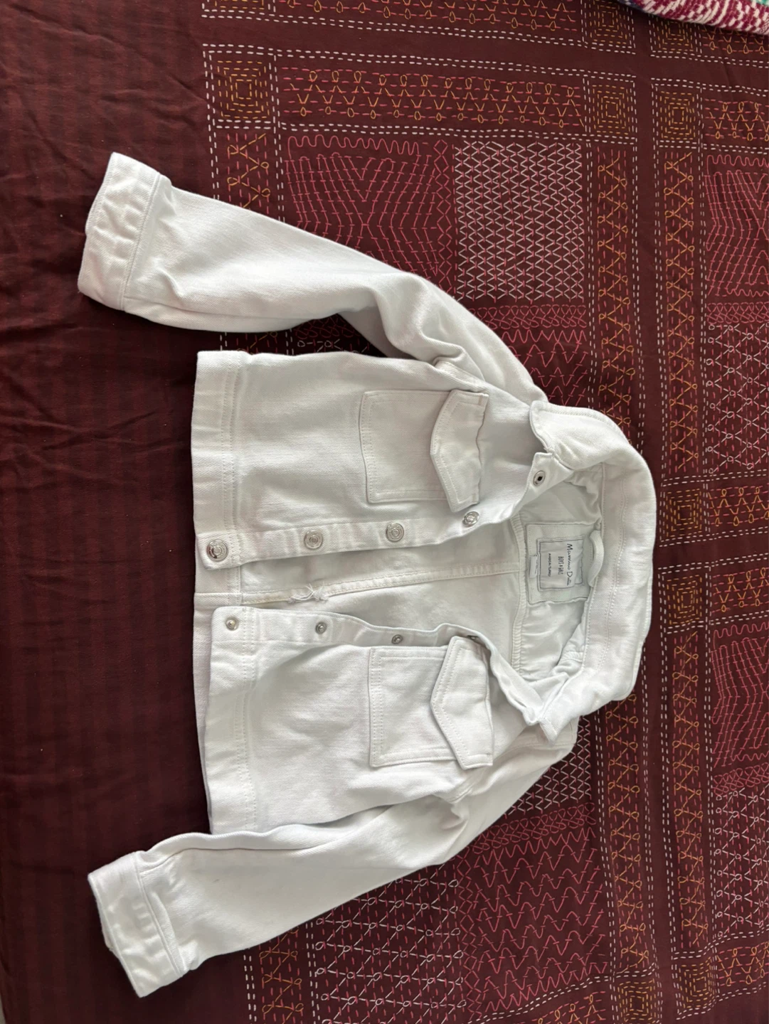 Massimo Dutti White Denim Jacket - Size 5-6 Years - photo 2
