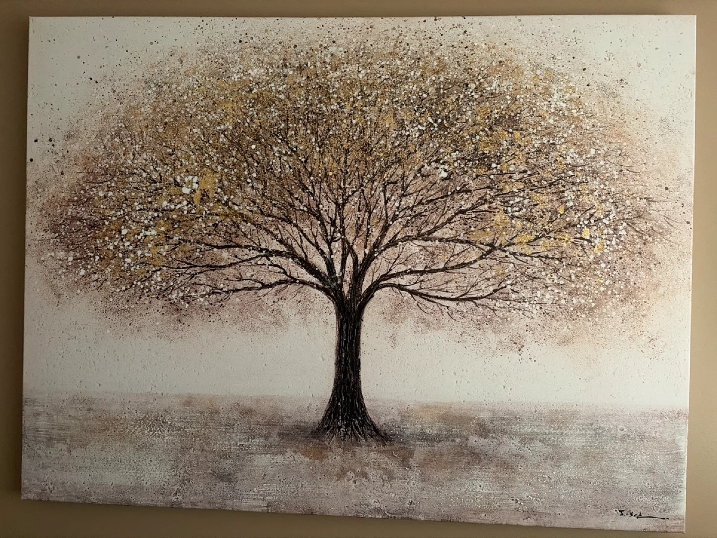 Textured Tree Canvas Wall Art