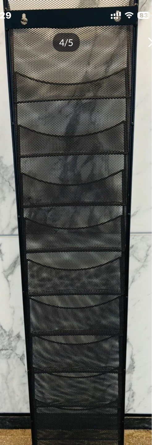 Black Mesh Wall Mount Magazine Holder - photo 4