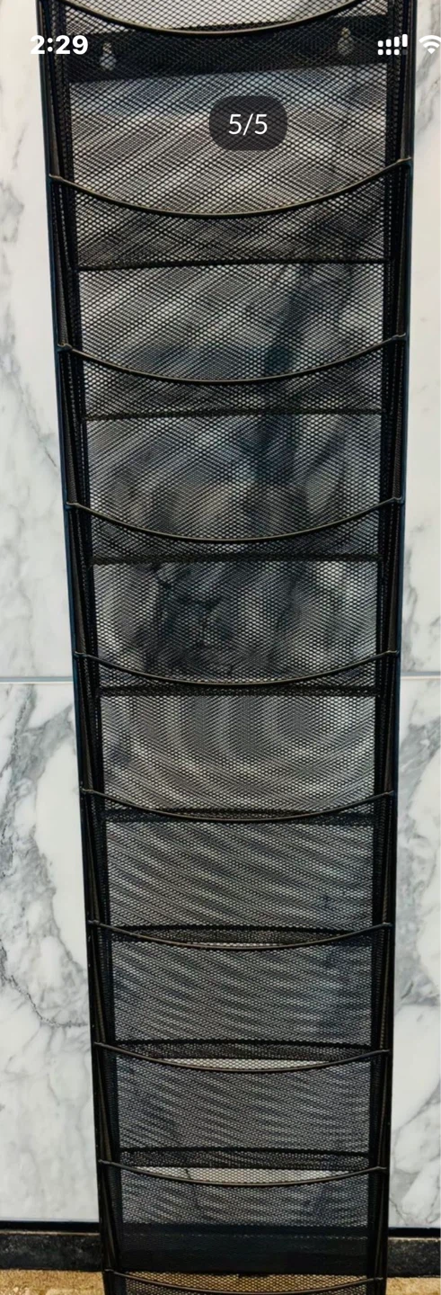 Black Mesh Wall Mount Magazine Holder - photo 5