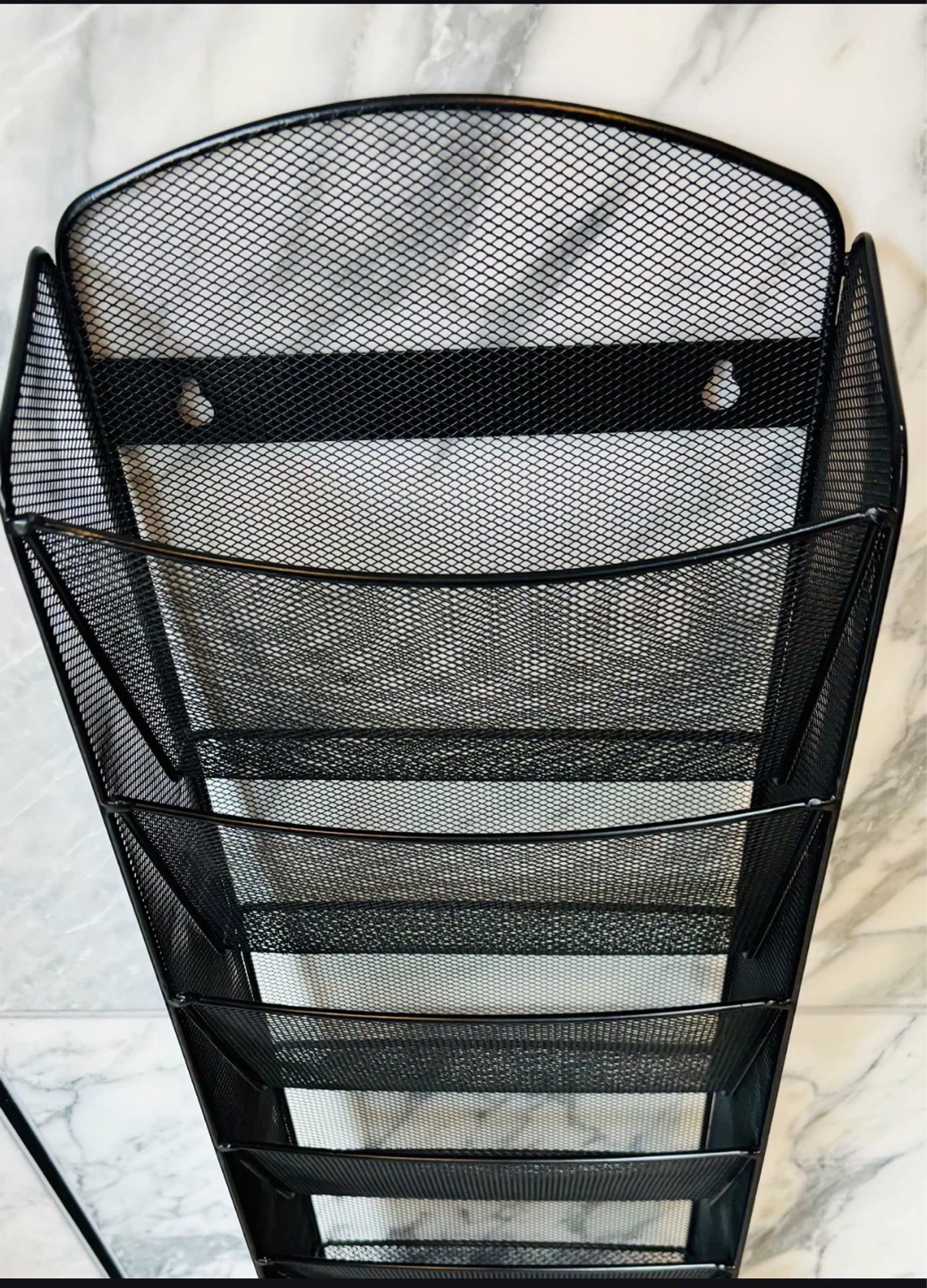 Black Mesh Wall Mount Magazine Holder - photo 3